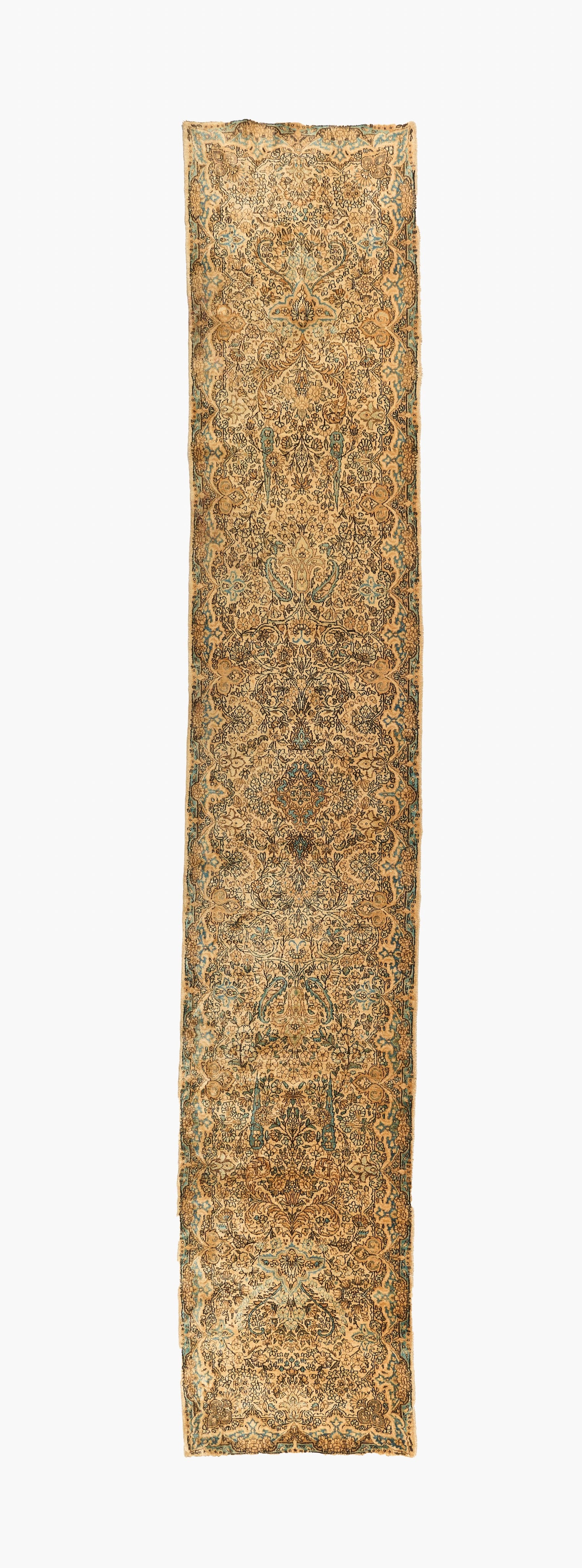 40030 Antique Persian Laver Kerman Runner