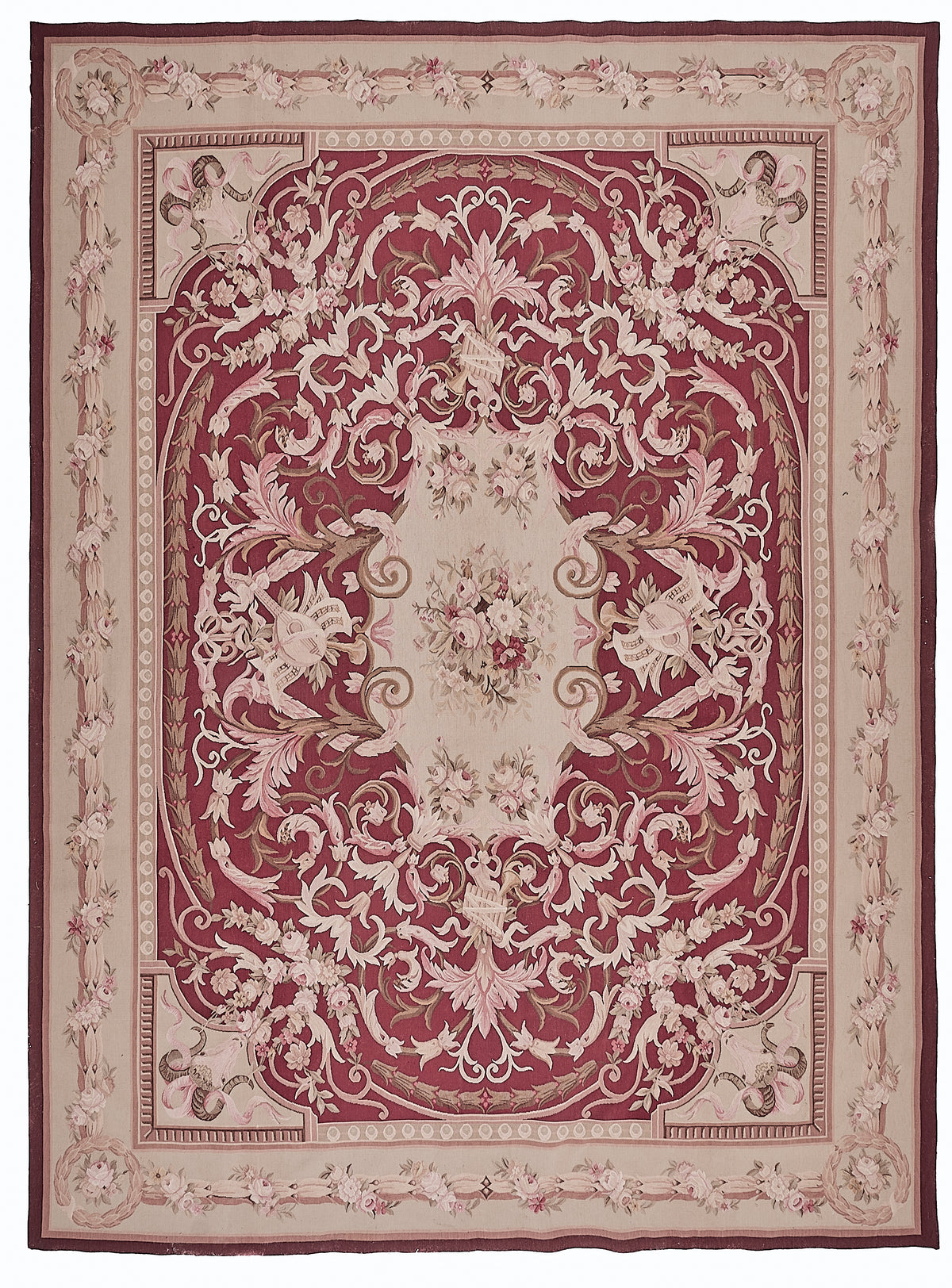 417 Antique 19th C Design Aubusson Rug