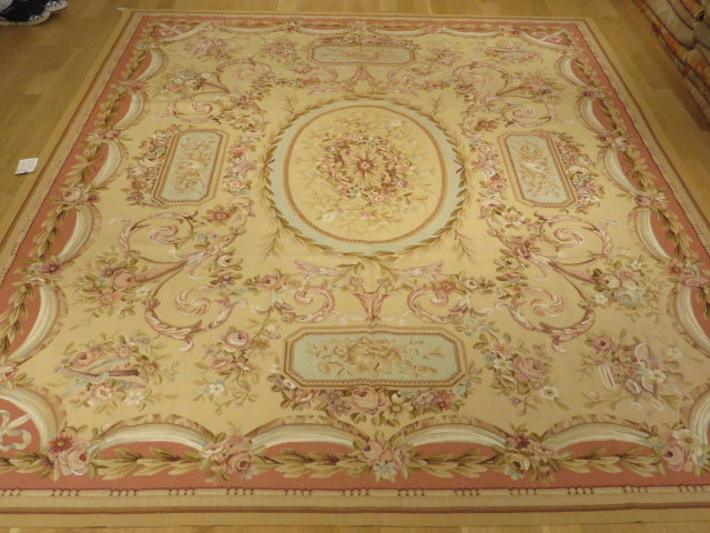 428 Antique 19th C Design Aubusson Rug