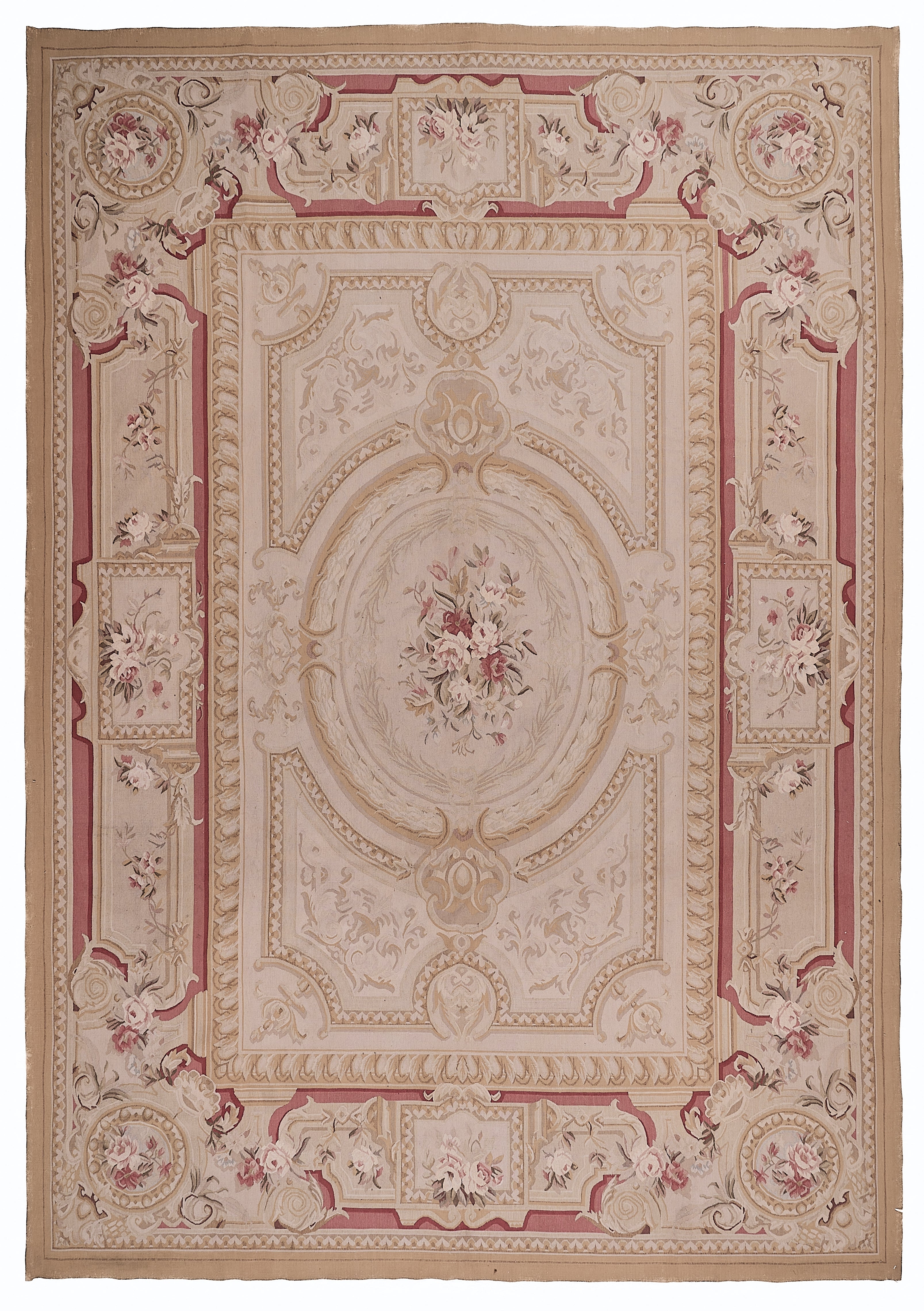 447 Antique 19th C Design Aubusson Rug