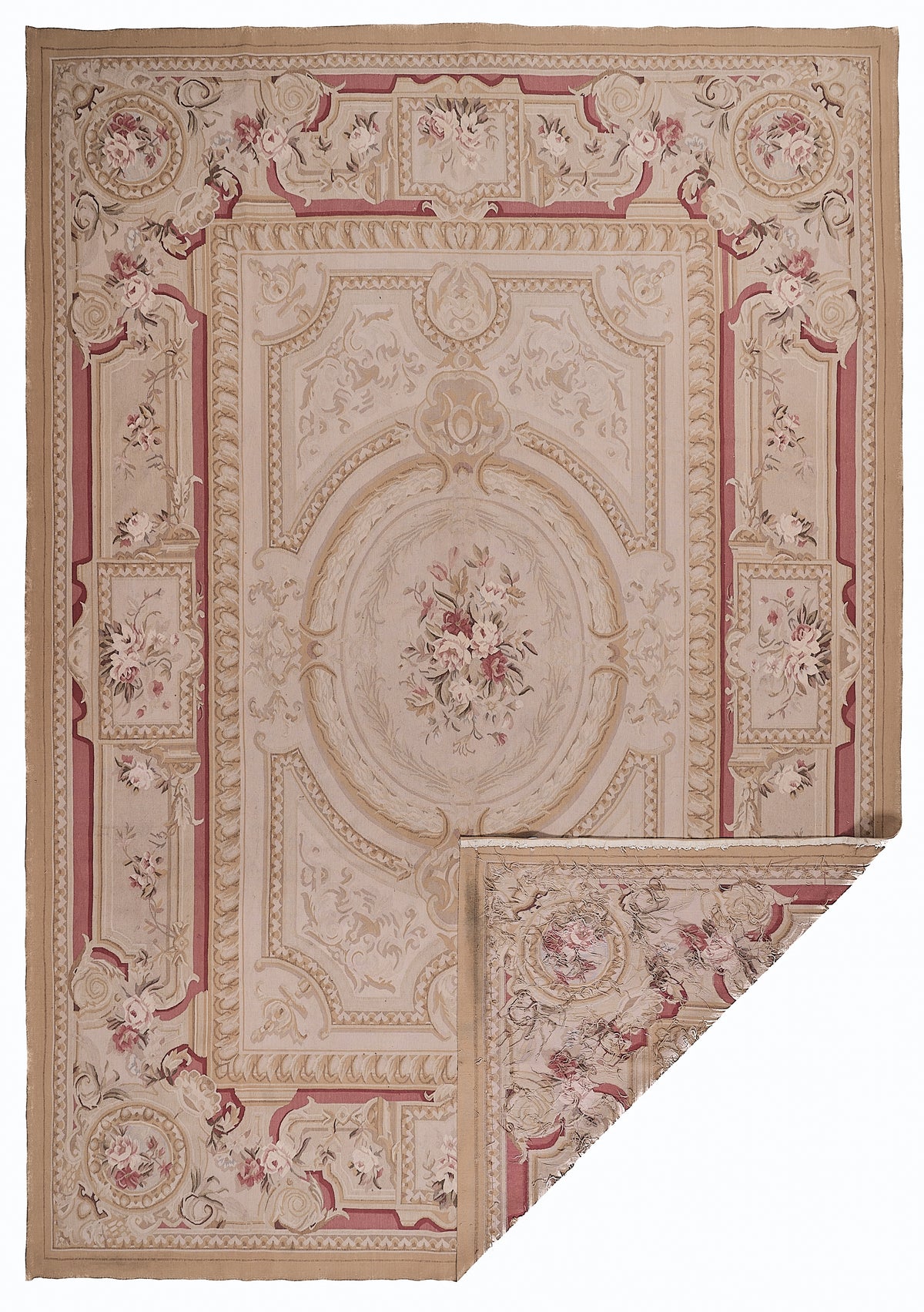 447 Antique 19th C Design Aubusson Rug