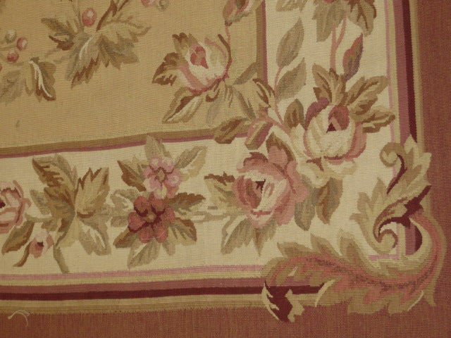 448 Antique 19th C Design Aubusson Rug
