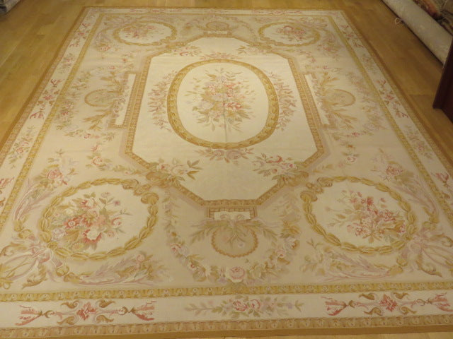 452 Antique 19th C Design Aubusson Rug