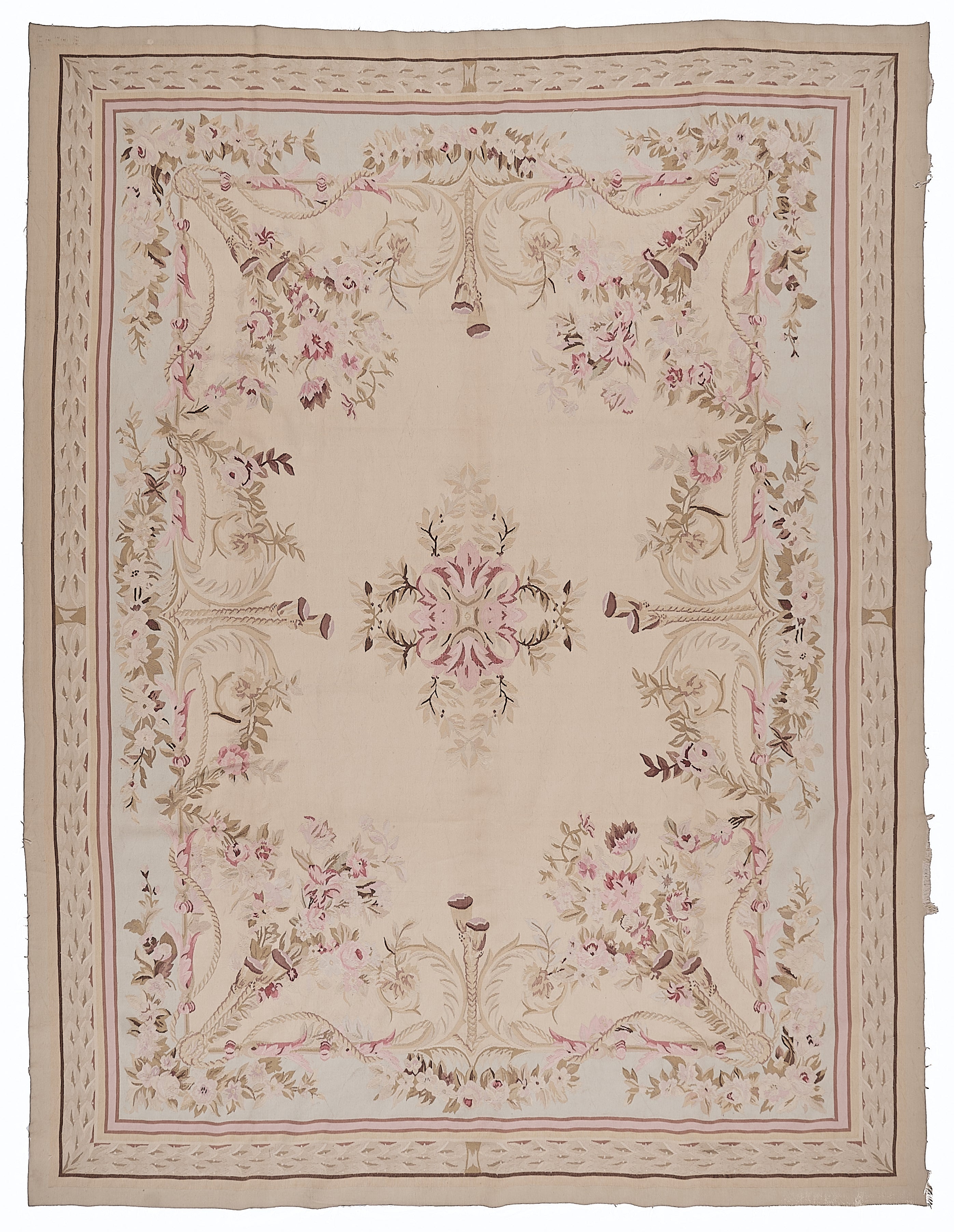 461 Antique 19th C Design Aubusson Rug