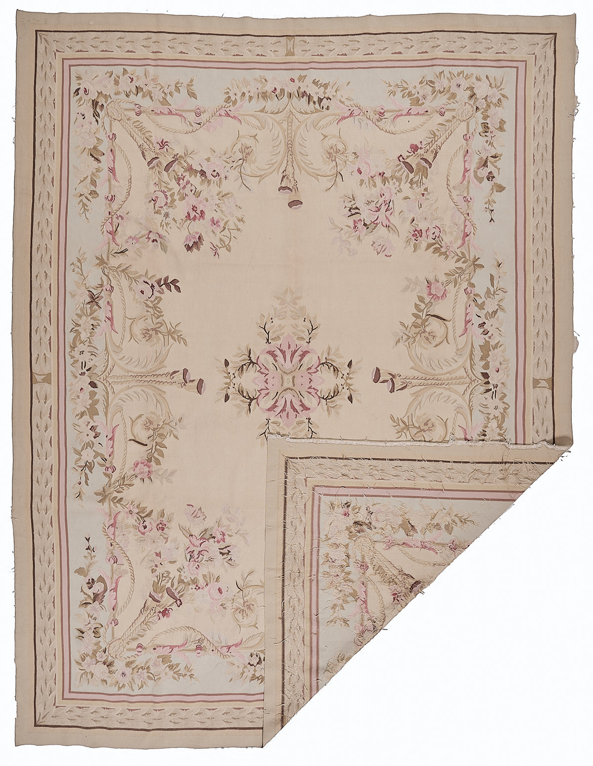 461 Antique 19th C Design Aubusson Rug