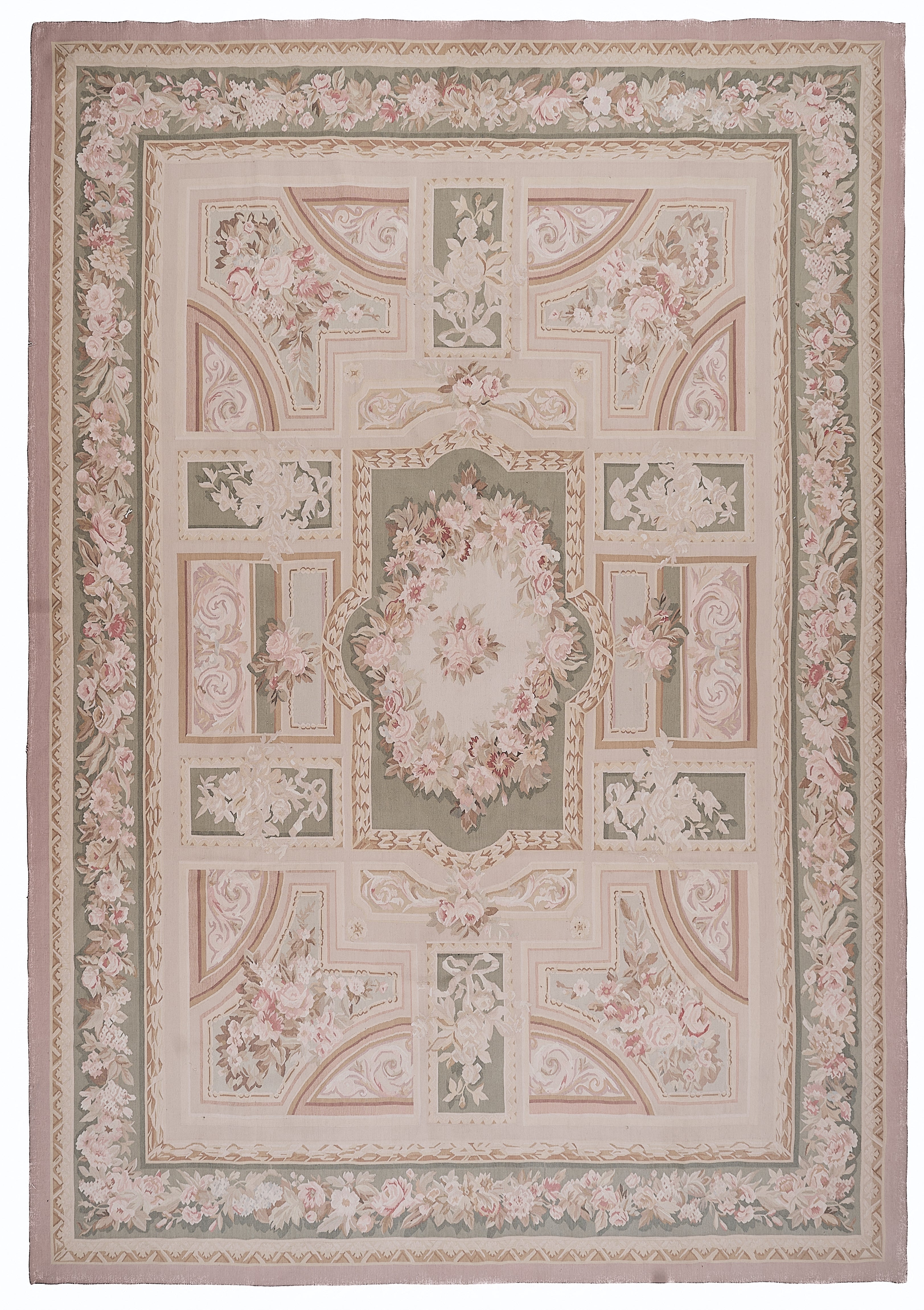 465 Antique 19th C Design Aubusson Rug