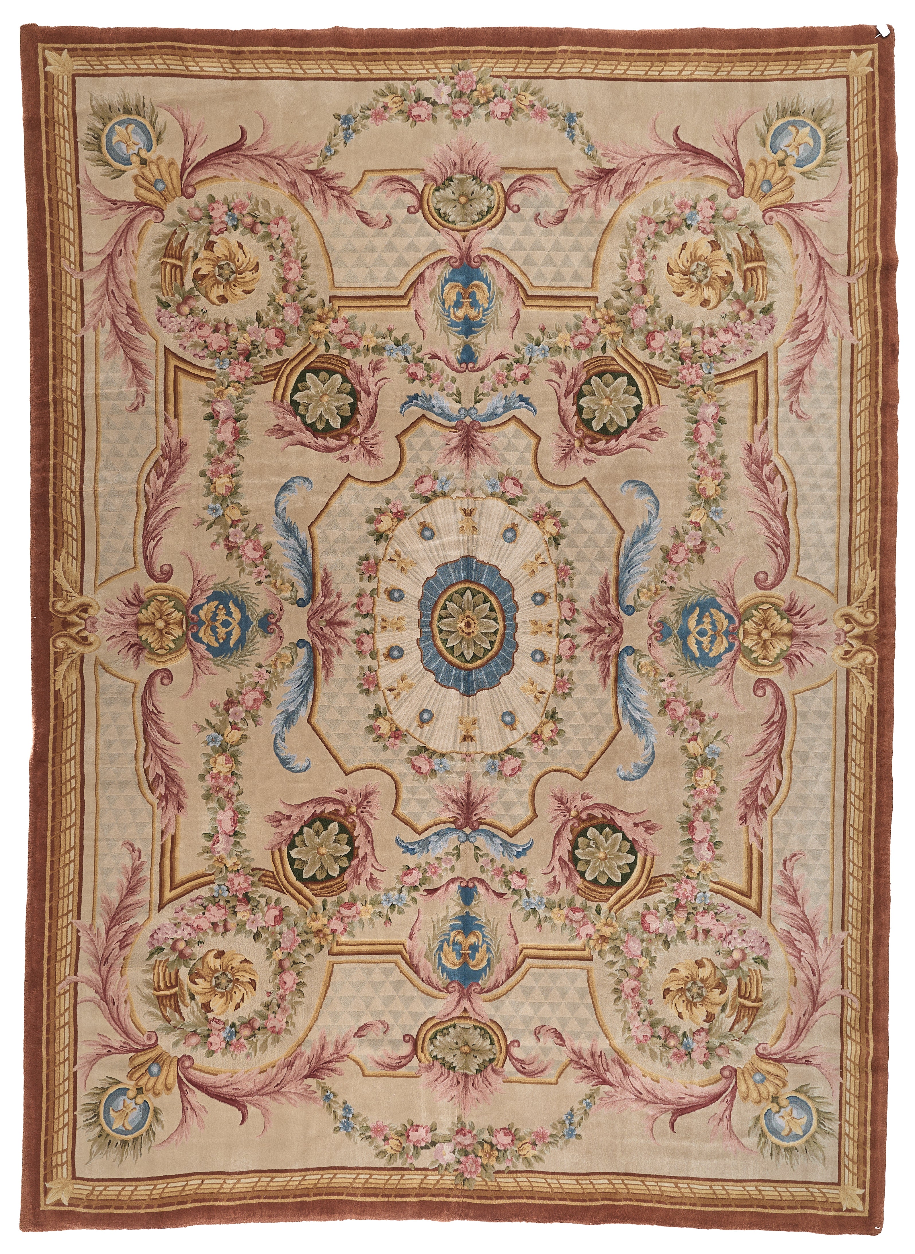 8025 Hand Knotted Savonnerie Carpet