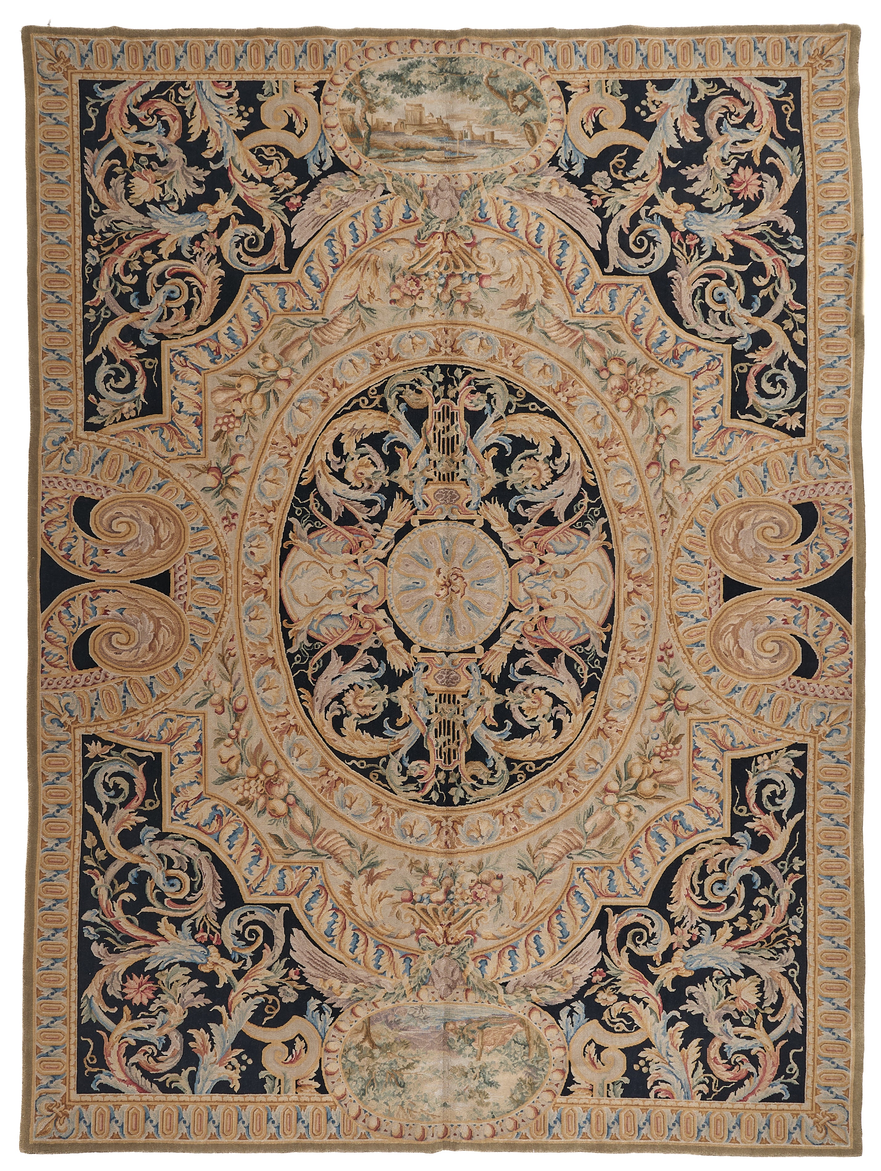 8027 Hand Knotted Savonnerie Carpet