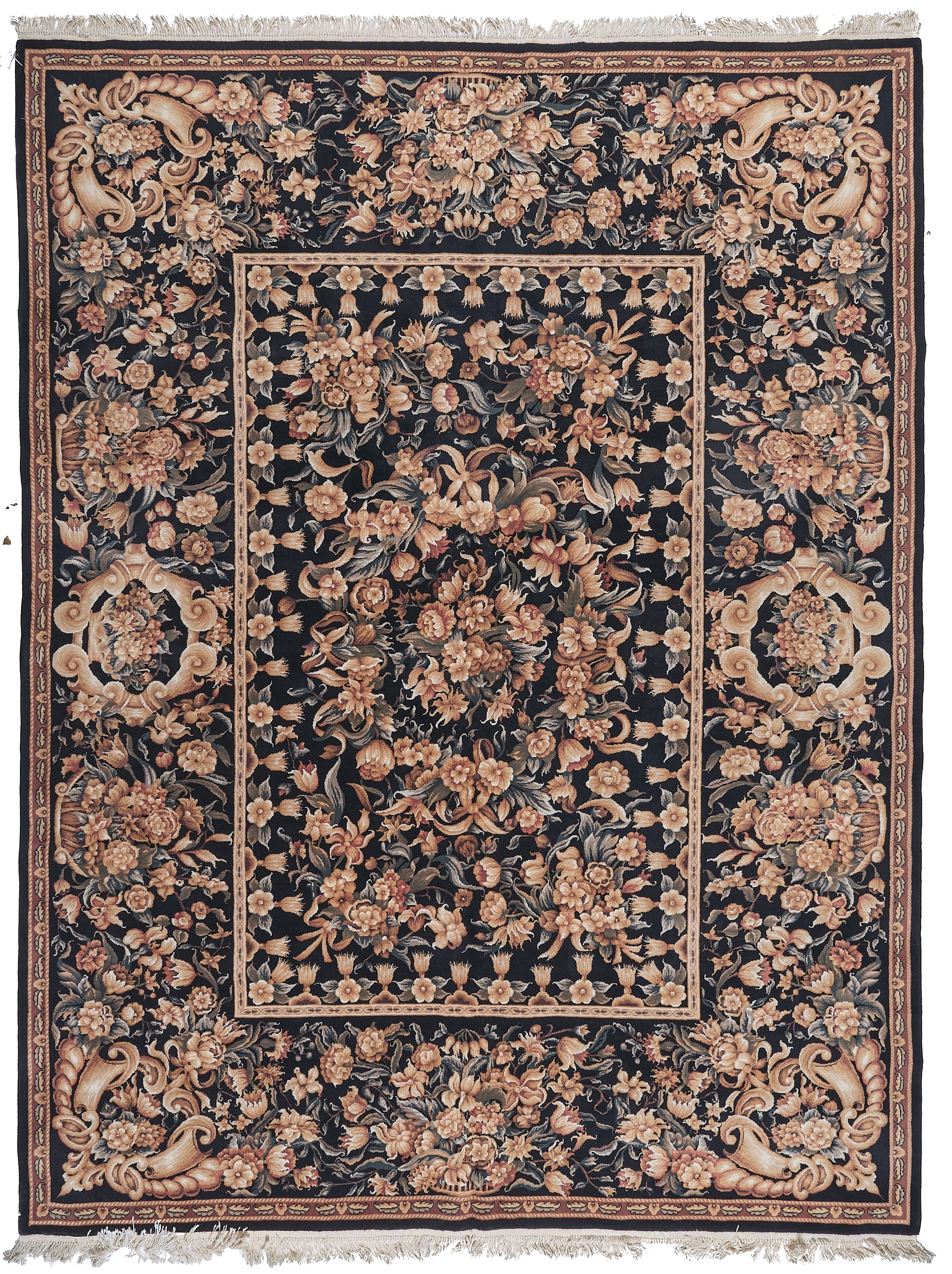 8052 Hand Knotted Savonnerie Carpet