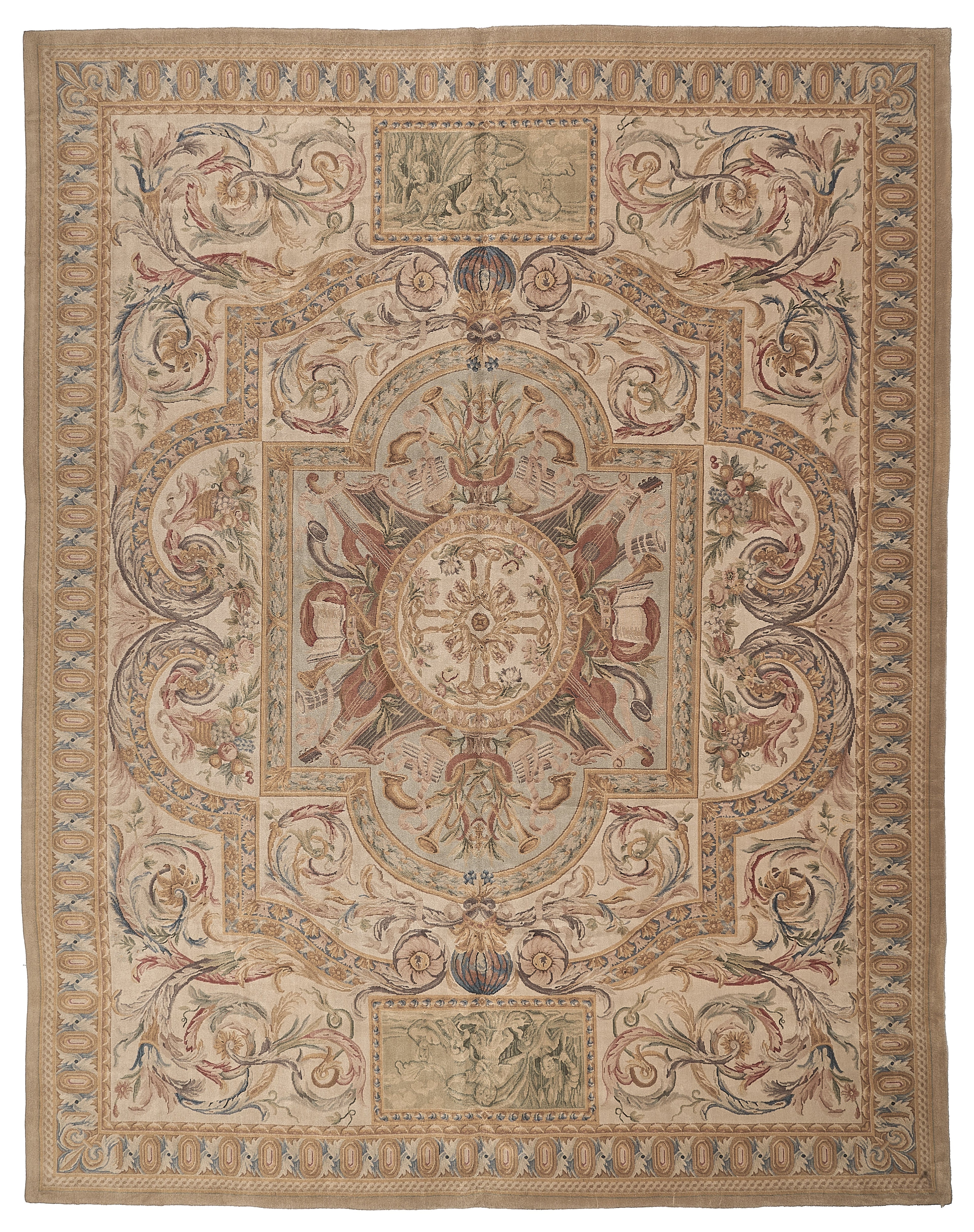 8076 Hand Knotted Savonnerie Carpet