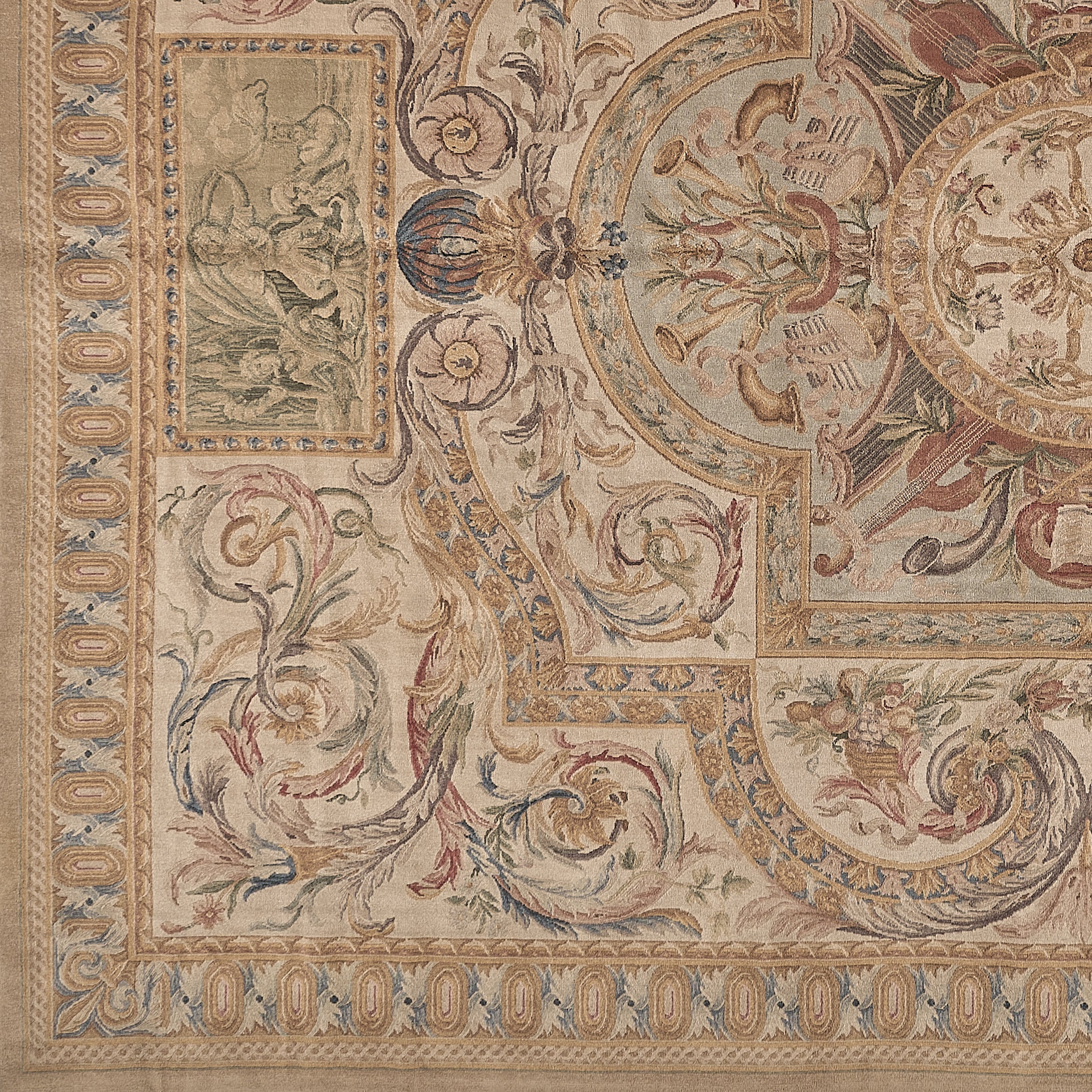 8076 Hand Knotted Savonnerie Carpet