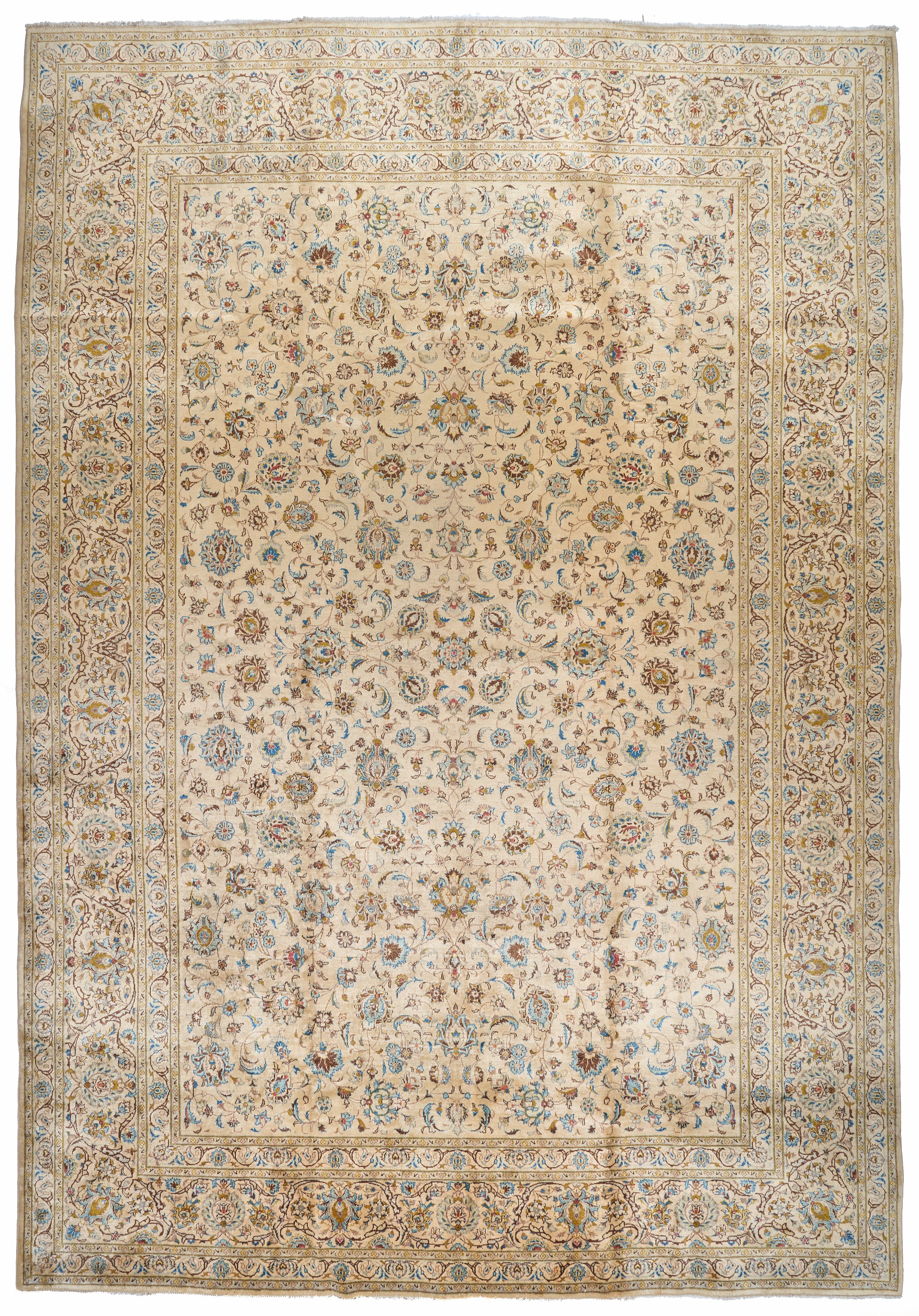 90001 Semi-Antique Persian Kashan Rug Circa 1900