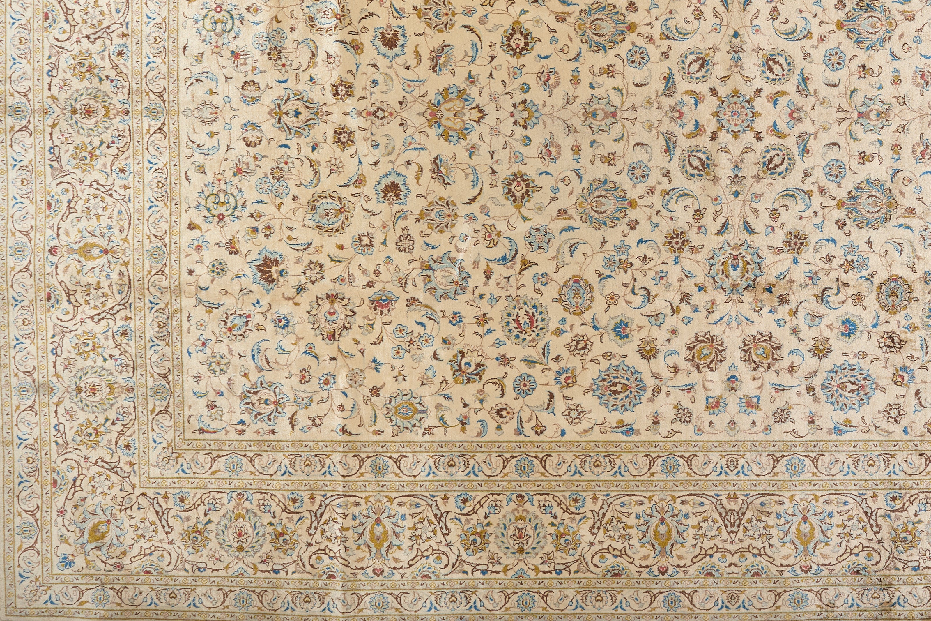 90001 Semi-Antique Persian Kashan Rug Circa 1900