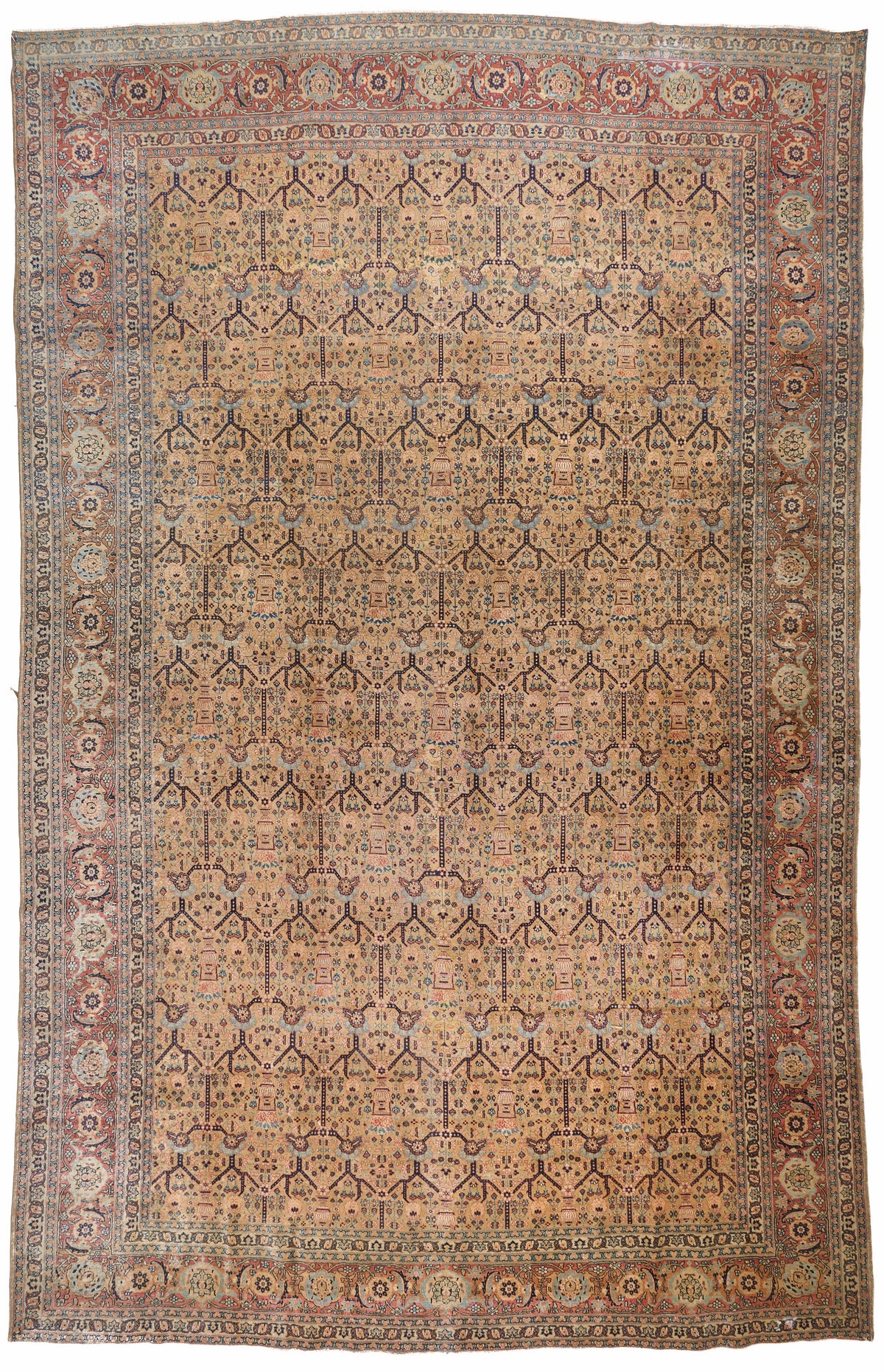90007 Antique Persian Tabriz Circa 1880