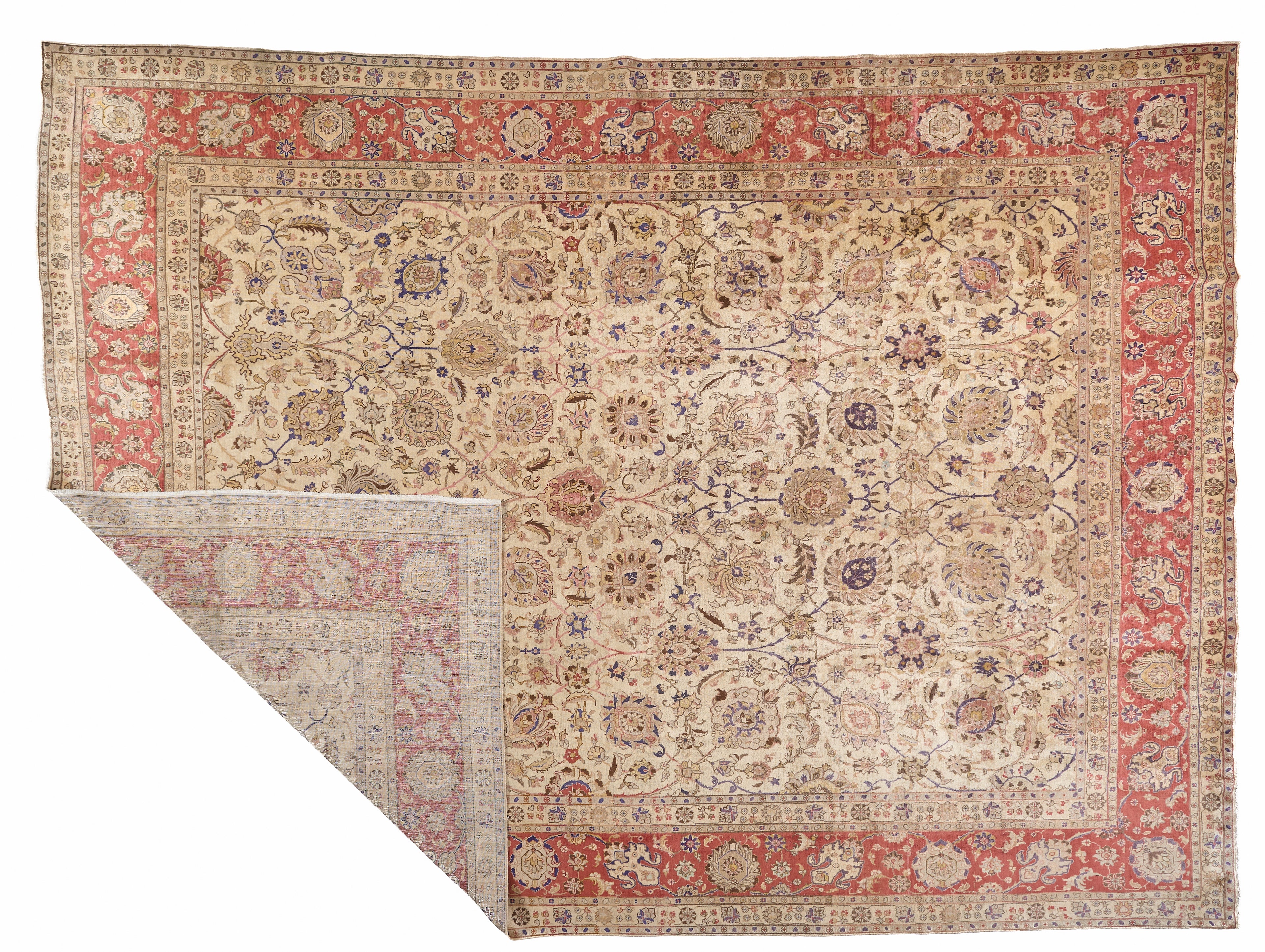 90008 Antique Persian Tabriz Carpet Circa 1900