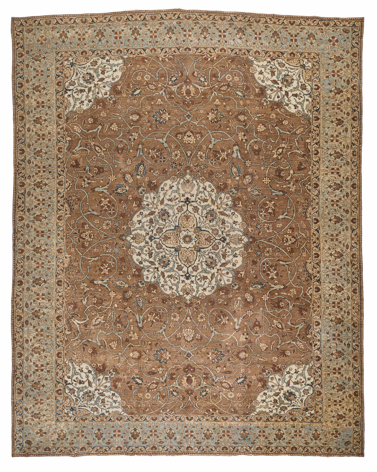 90011 Antique Persian Tabriz Carpet Circa 1920