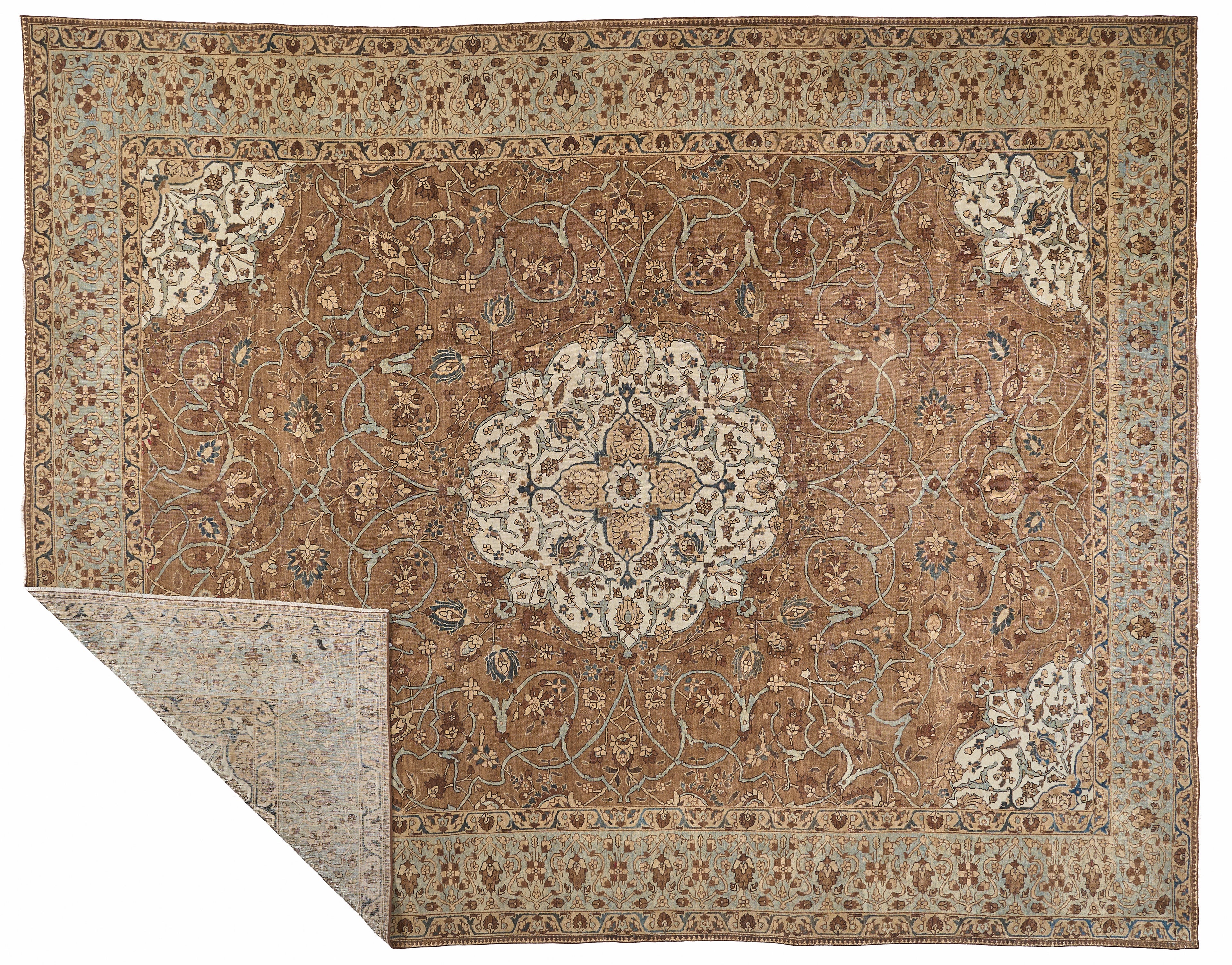 90011 Antique Persian Tabriz Carpet Circa 1920