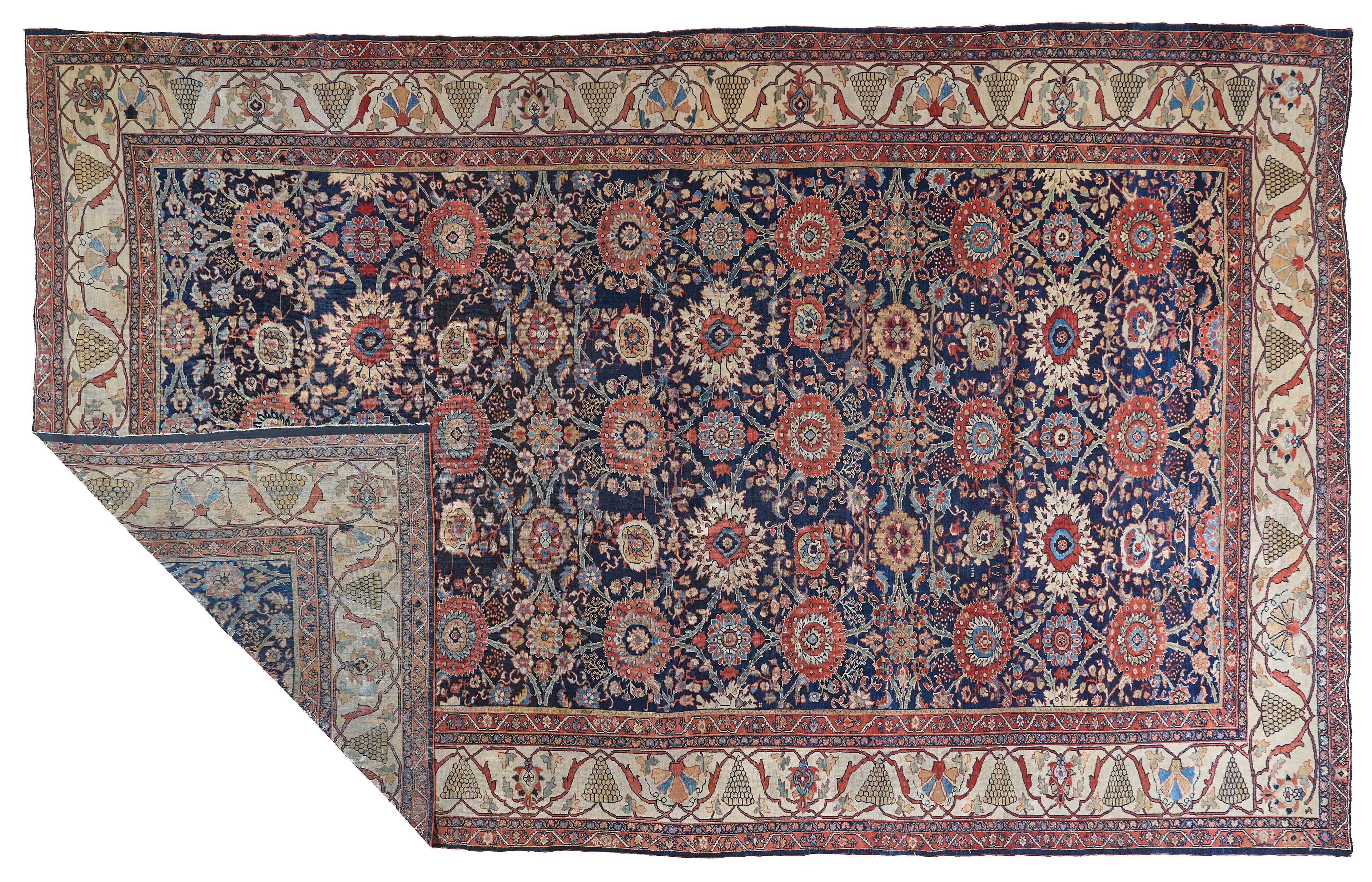 90019 Antique Persian Sultanabad Rug Circa 1880