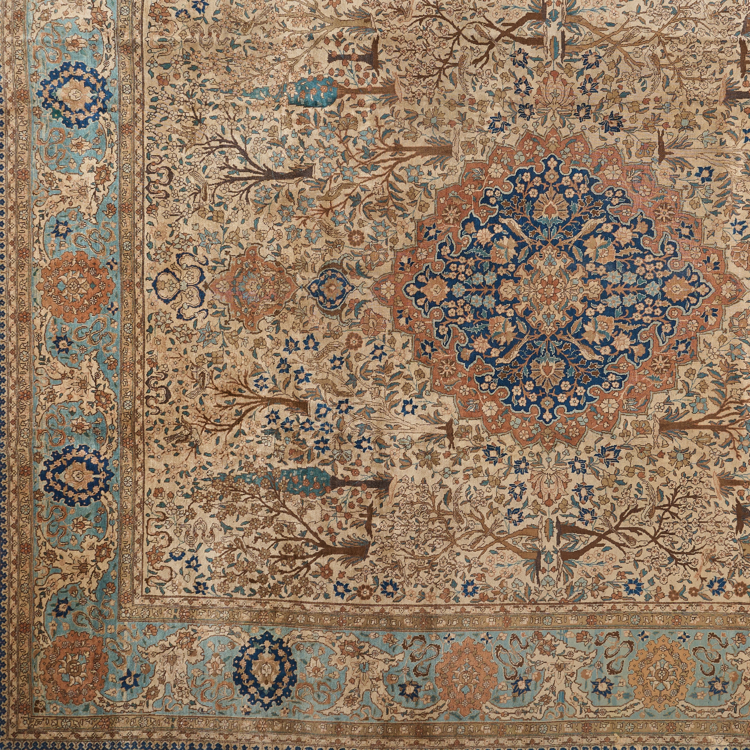 90021 Antique Persian Tabriz Rug Circa 1900