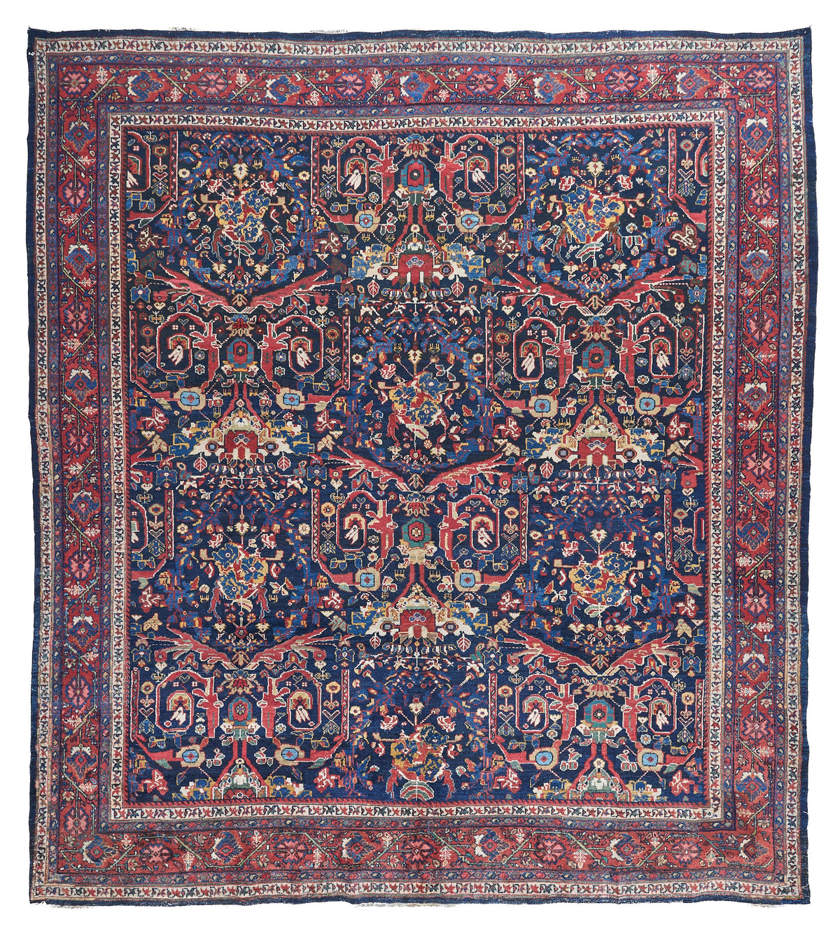 90039 Semi-Antique Persian Mahal Mostofi Design Circa 1000