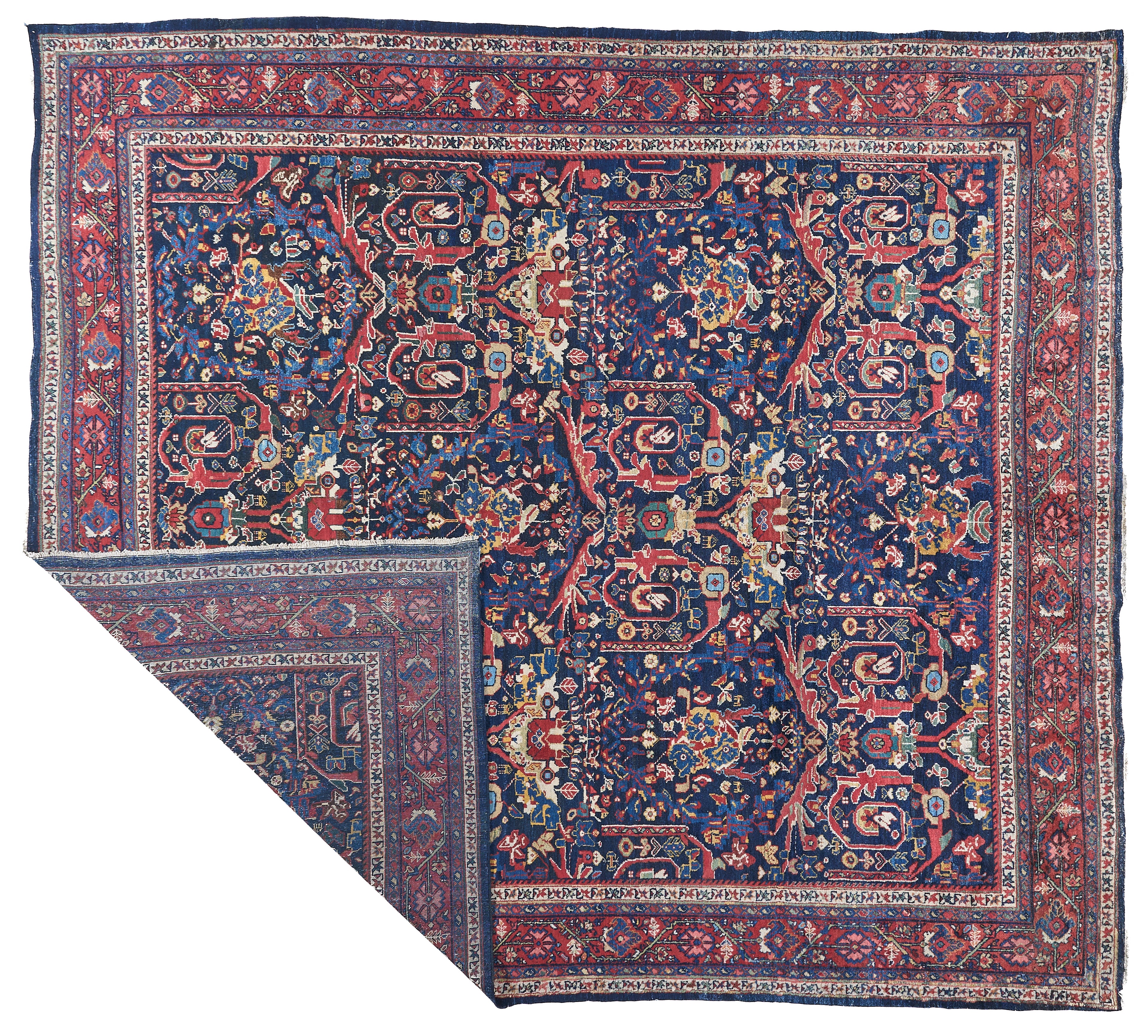 90039 Semi-Antique Persian Mahal Mostofi Design Circa 1000
