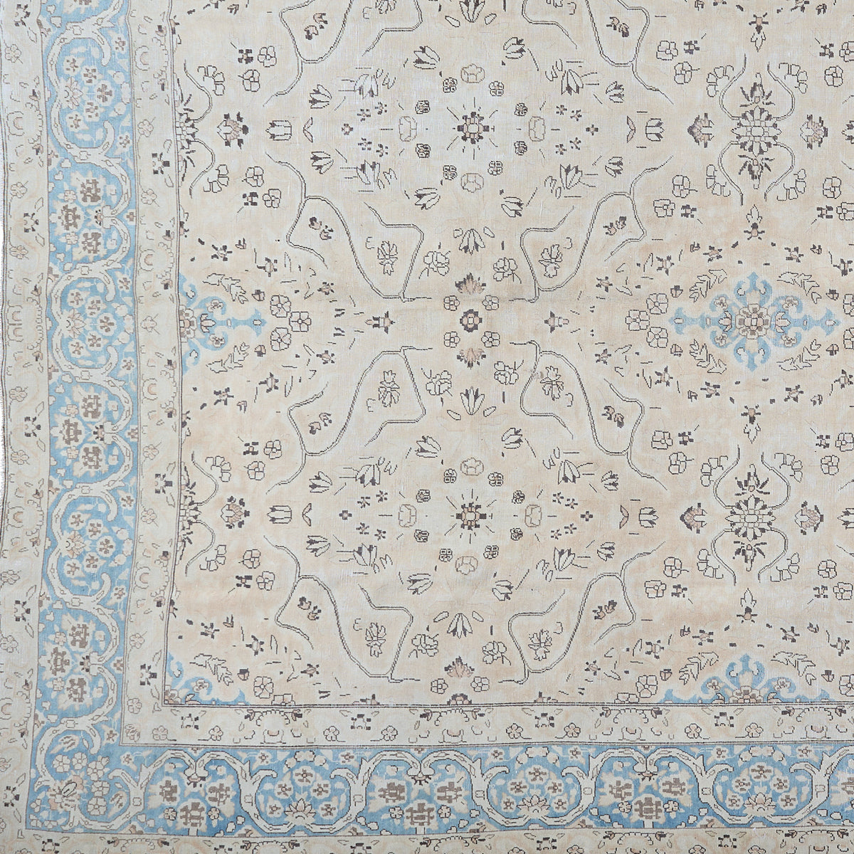 90055 Semi Antique Persian Laver Kirman Circa 1940