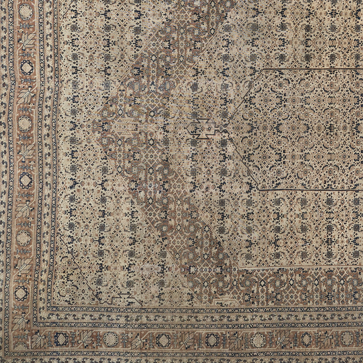 90058 Semi-Antique Persian Tabriz Circa 1900