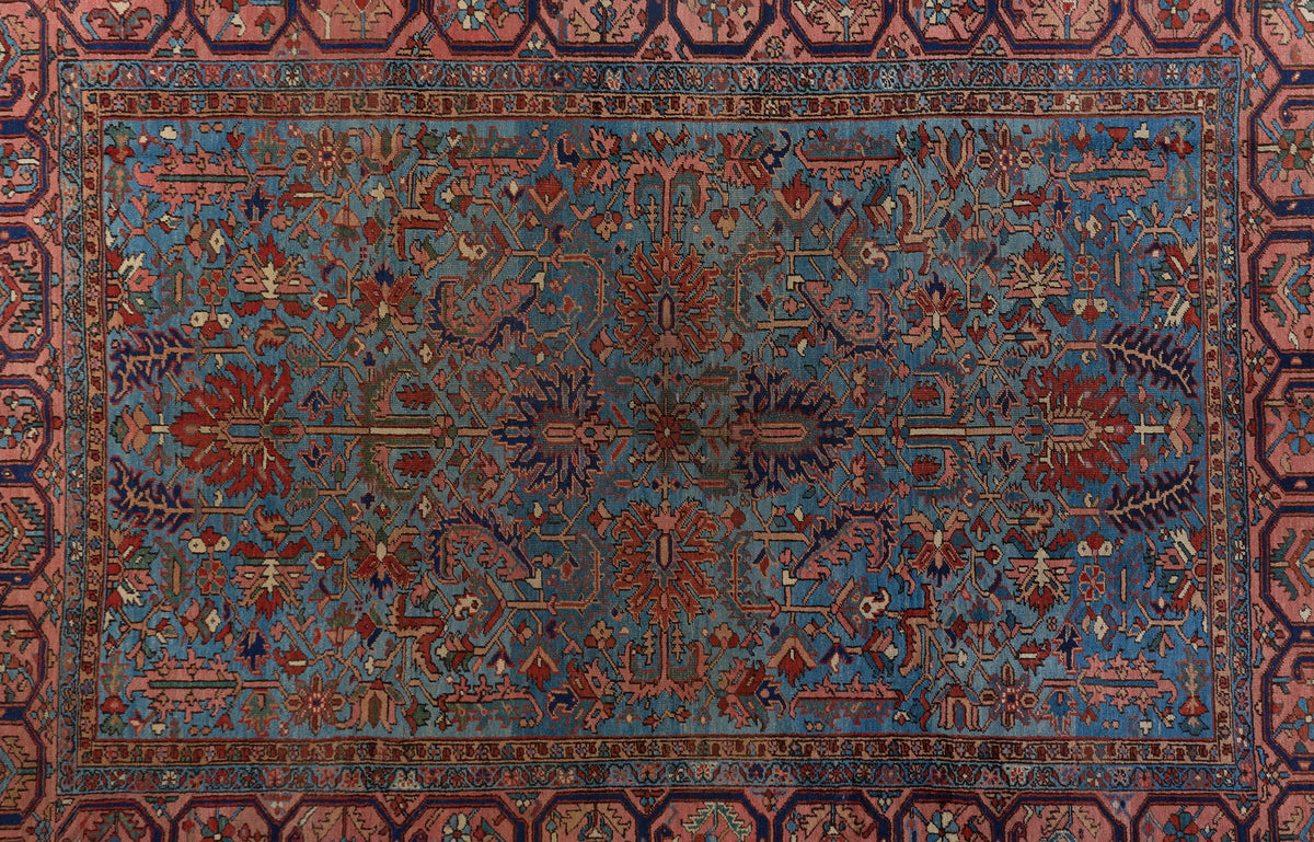 90075 Semi-Antiqie Persian Heriz circa 1920