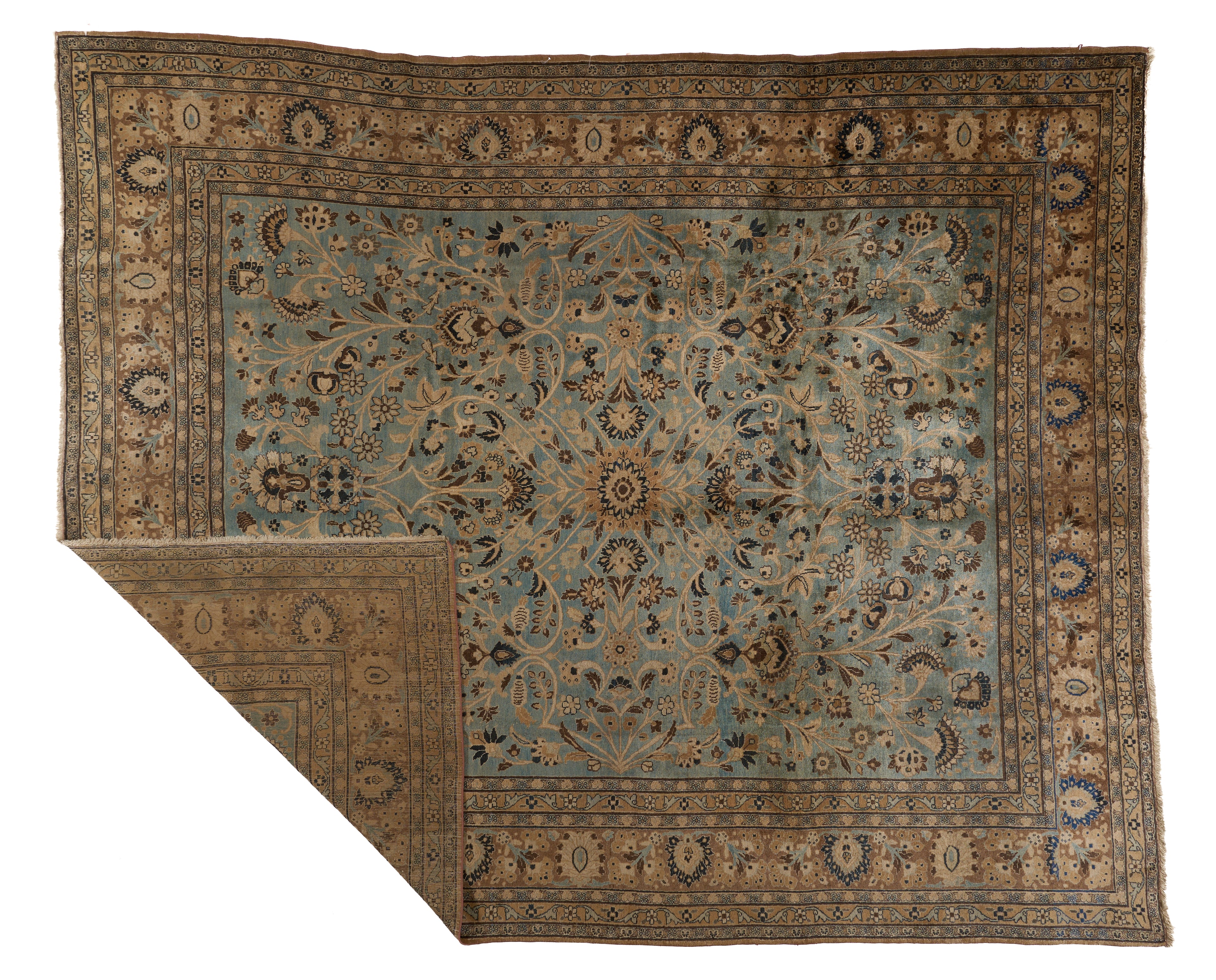 90080 Antique Late 19th Century Persian Tabriz Rug
