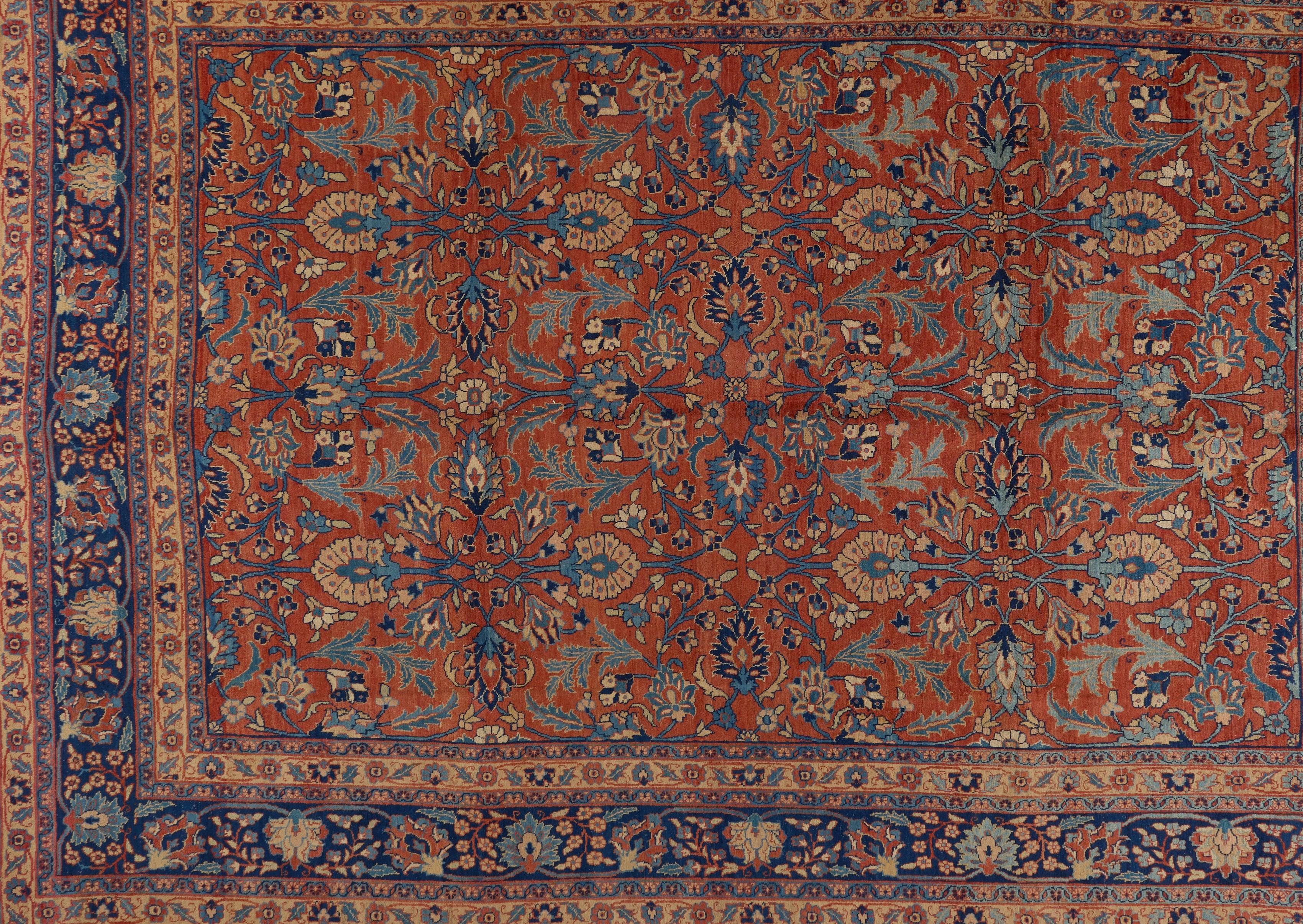 90082 Antique Late 19th Century Persian Tabriz Rug