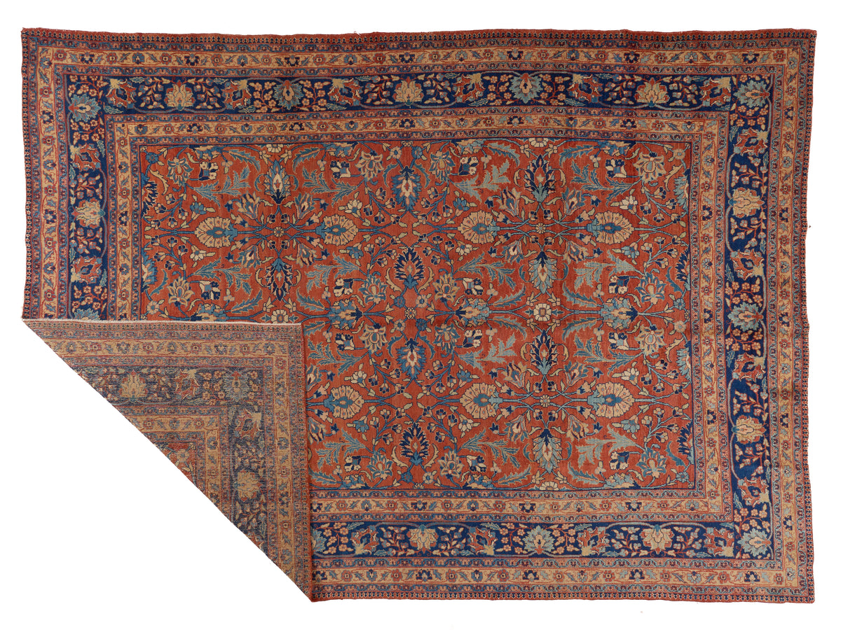 90082 Antique Late 19th Century Persian Tabriz Rug
