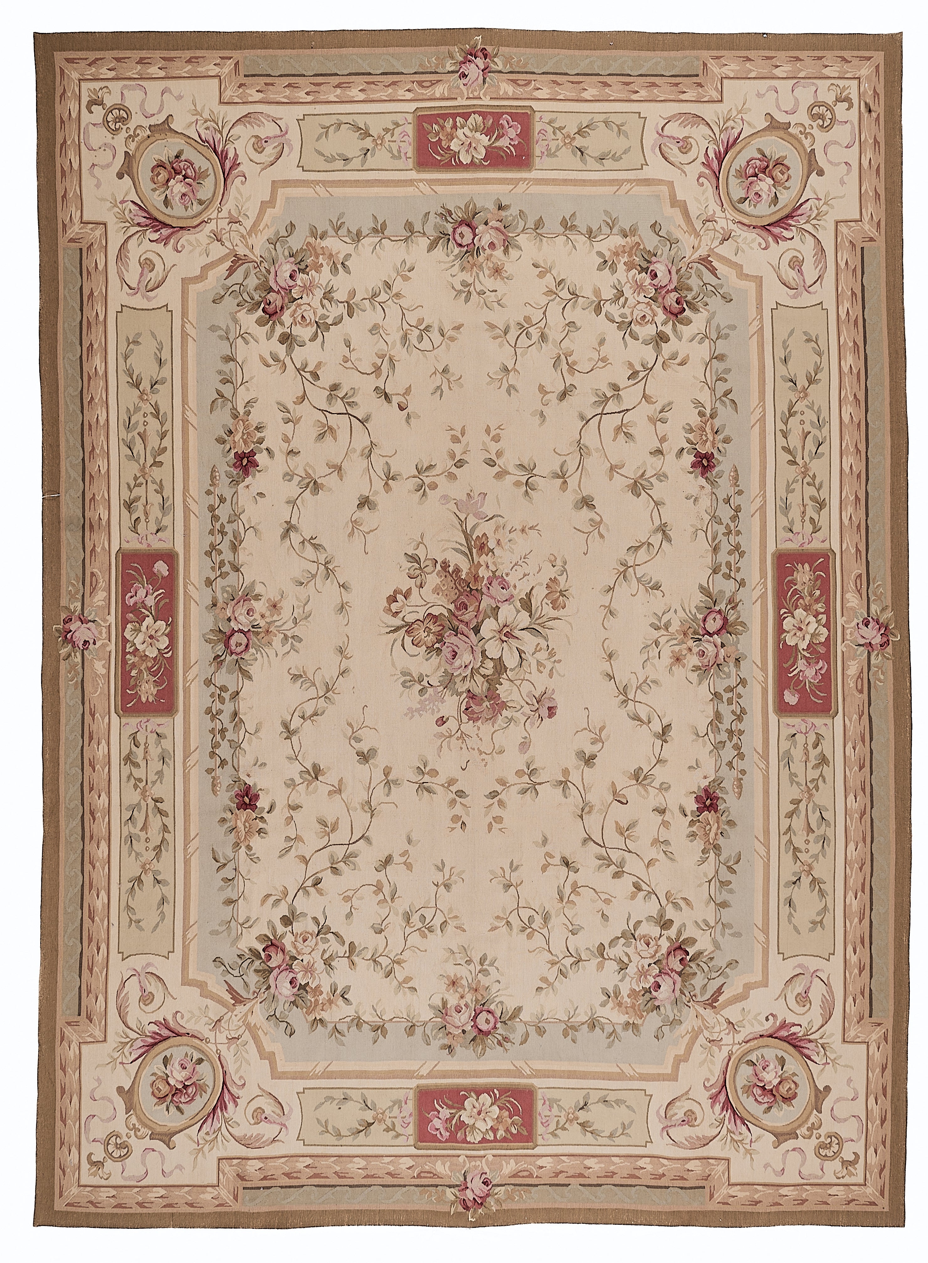 400 Antique 19th C Design Aubusson Rug