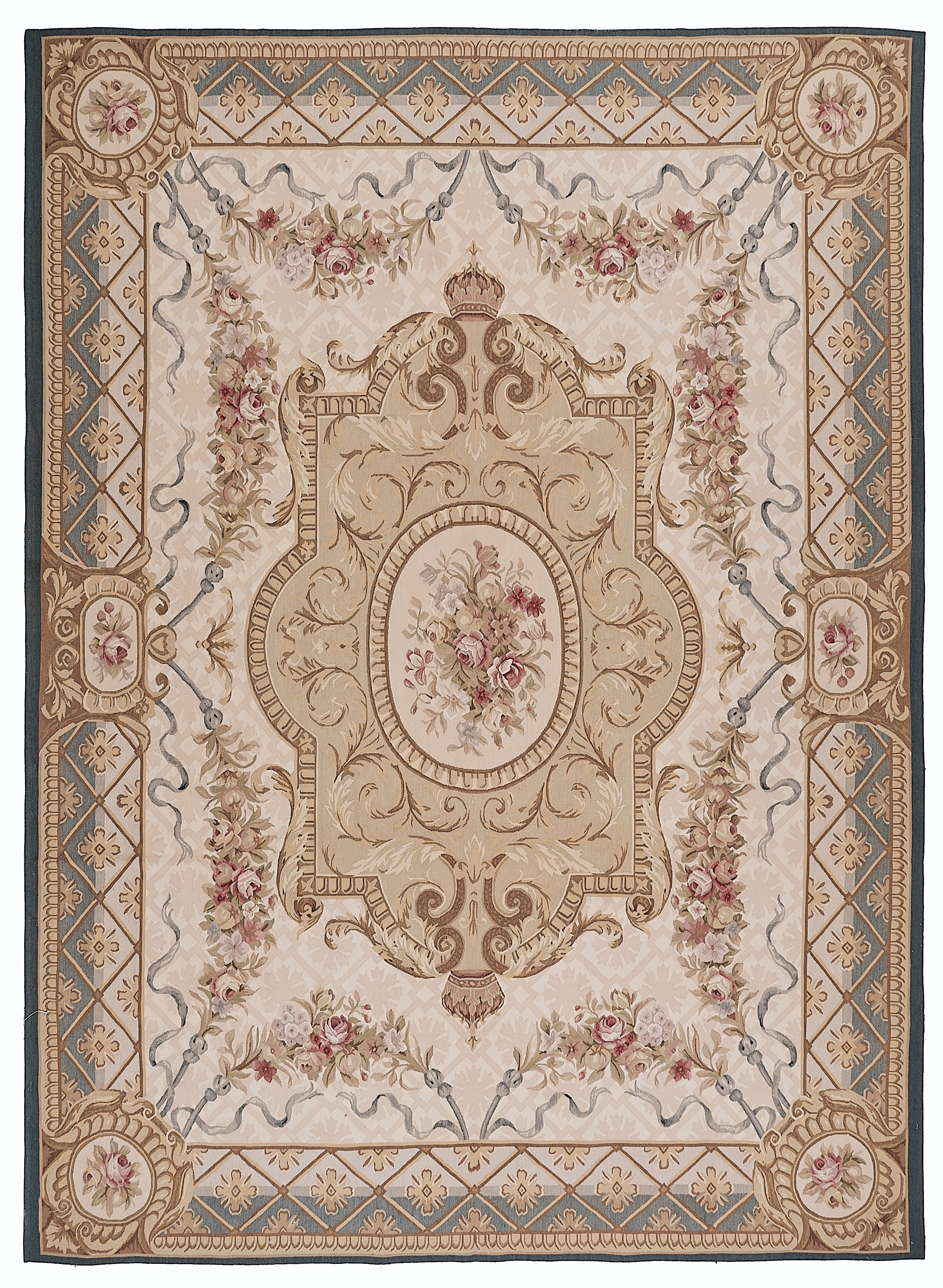401 Antique 19th C Design Aubusson Rug