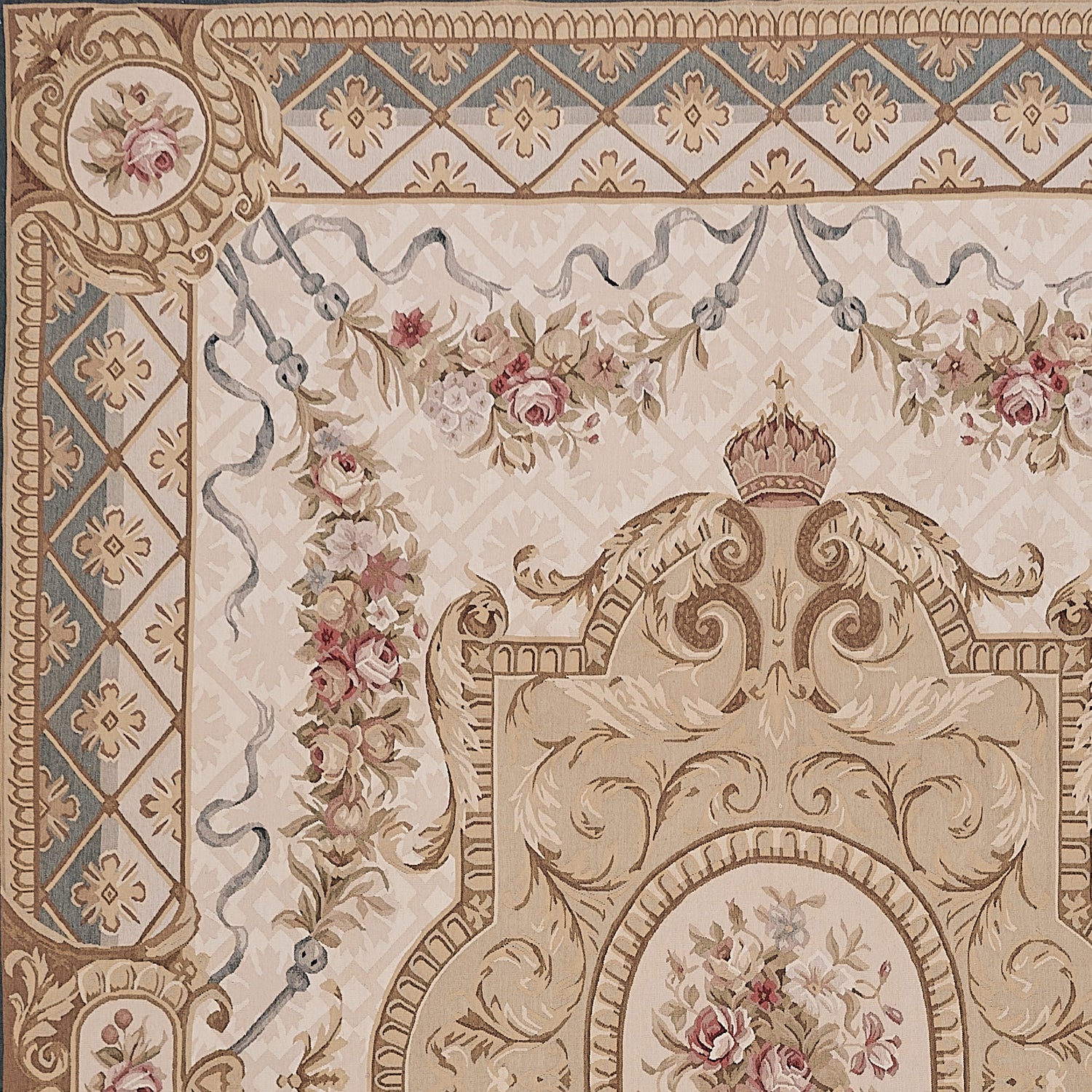 401 Antique 19th C Design Aubusson Rug