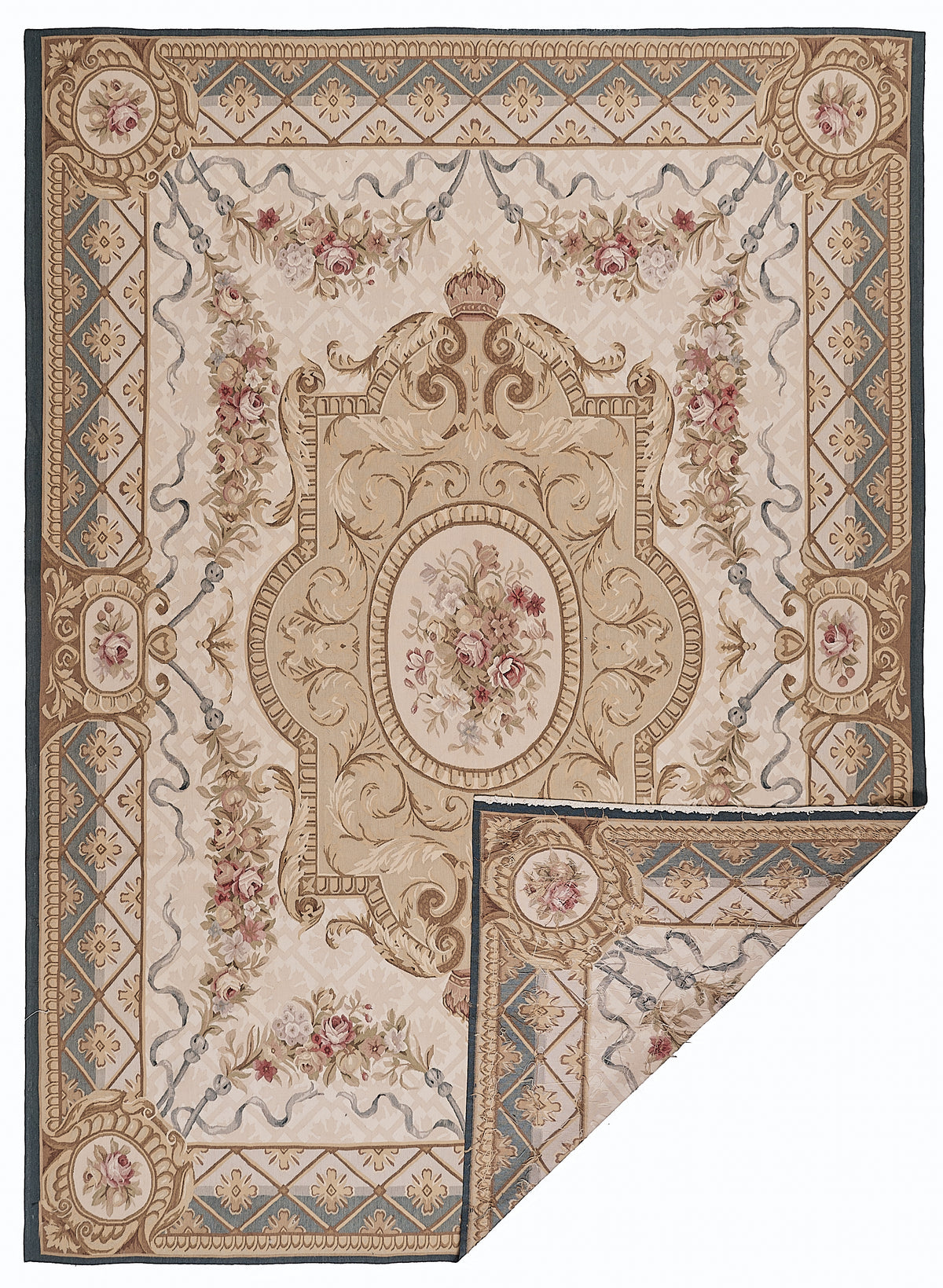 401 Antique 19th C Design Aubusson Rug