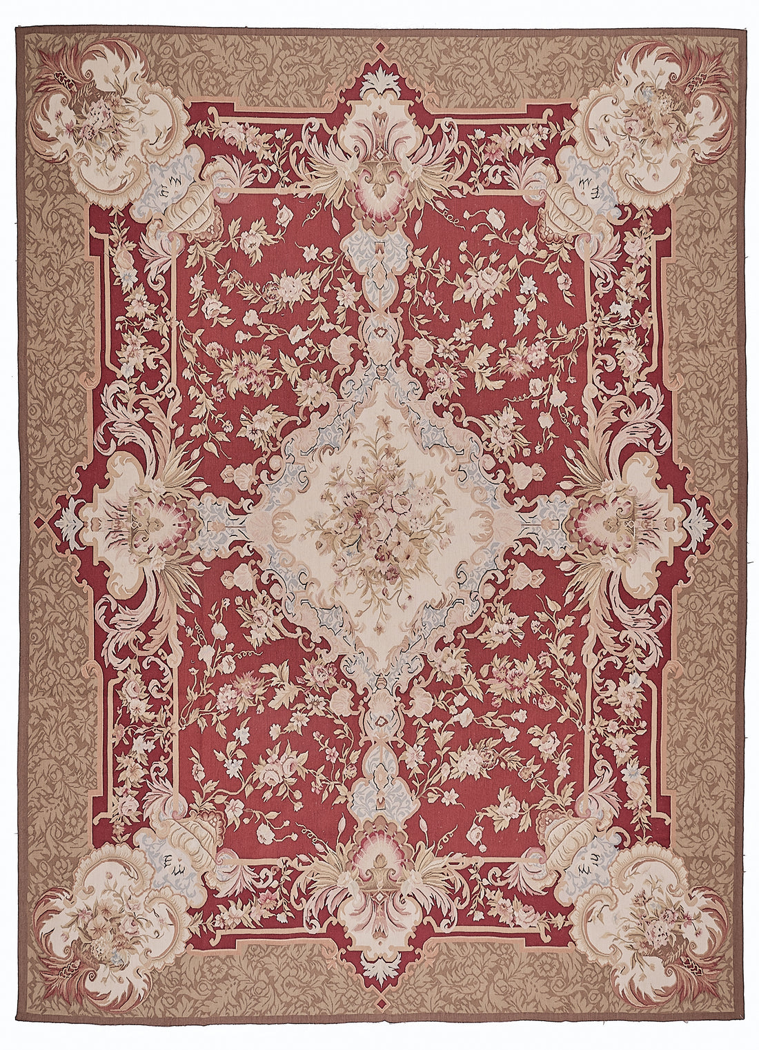402 Antique 19th C Design Aubusson Rug