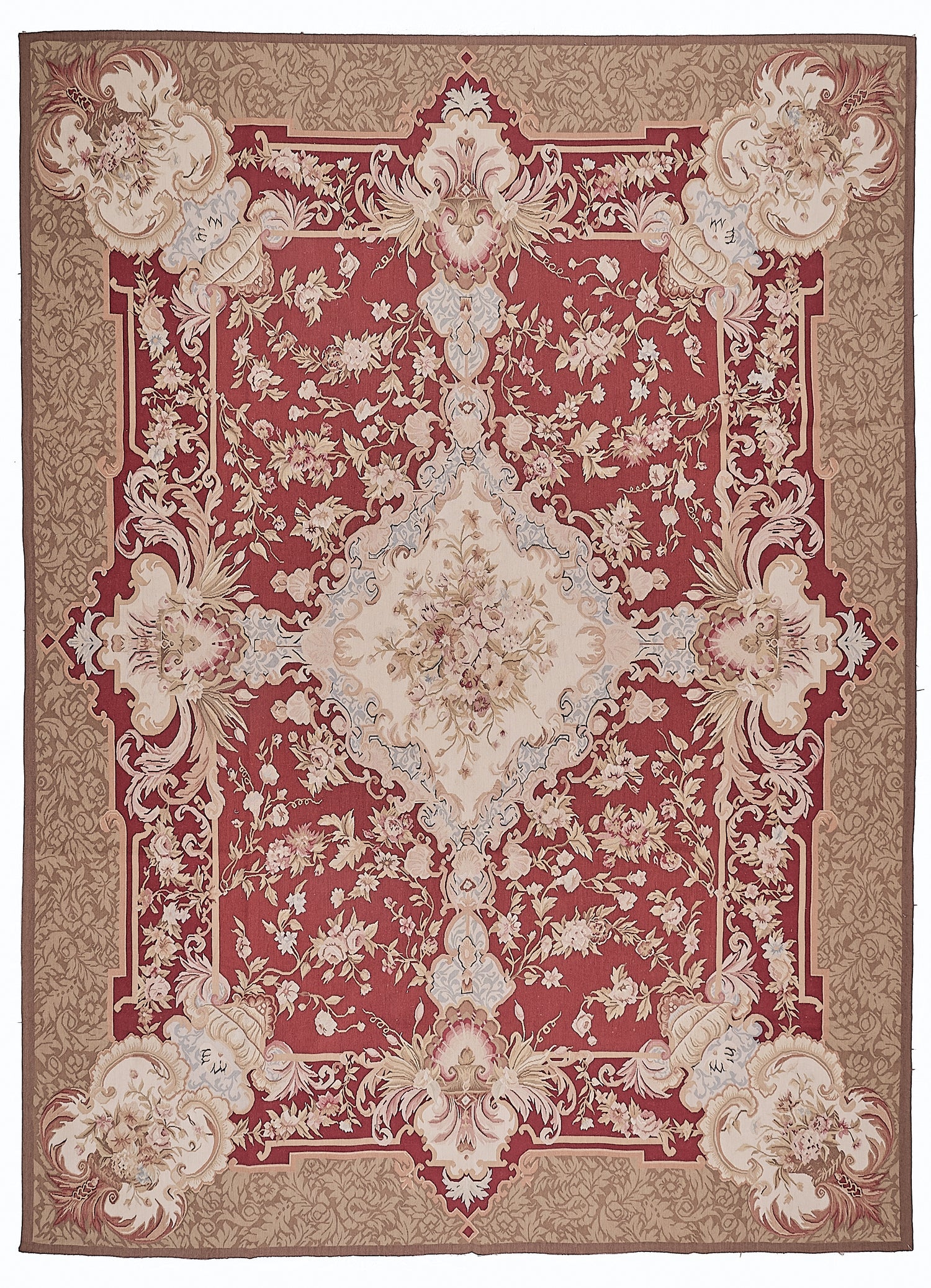 402 Antique 19th C Design Aubusson Rug
