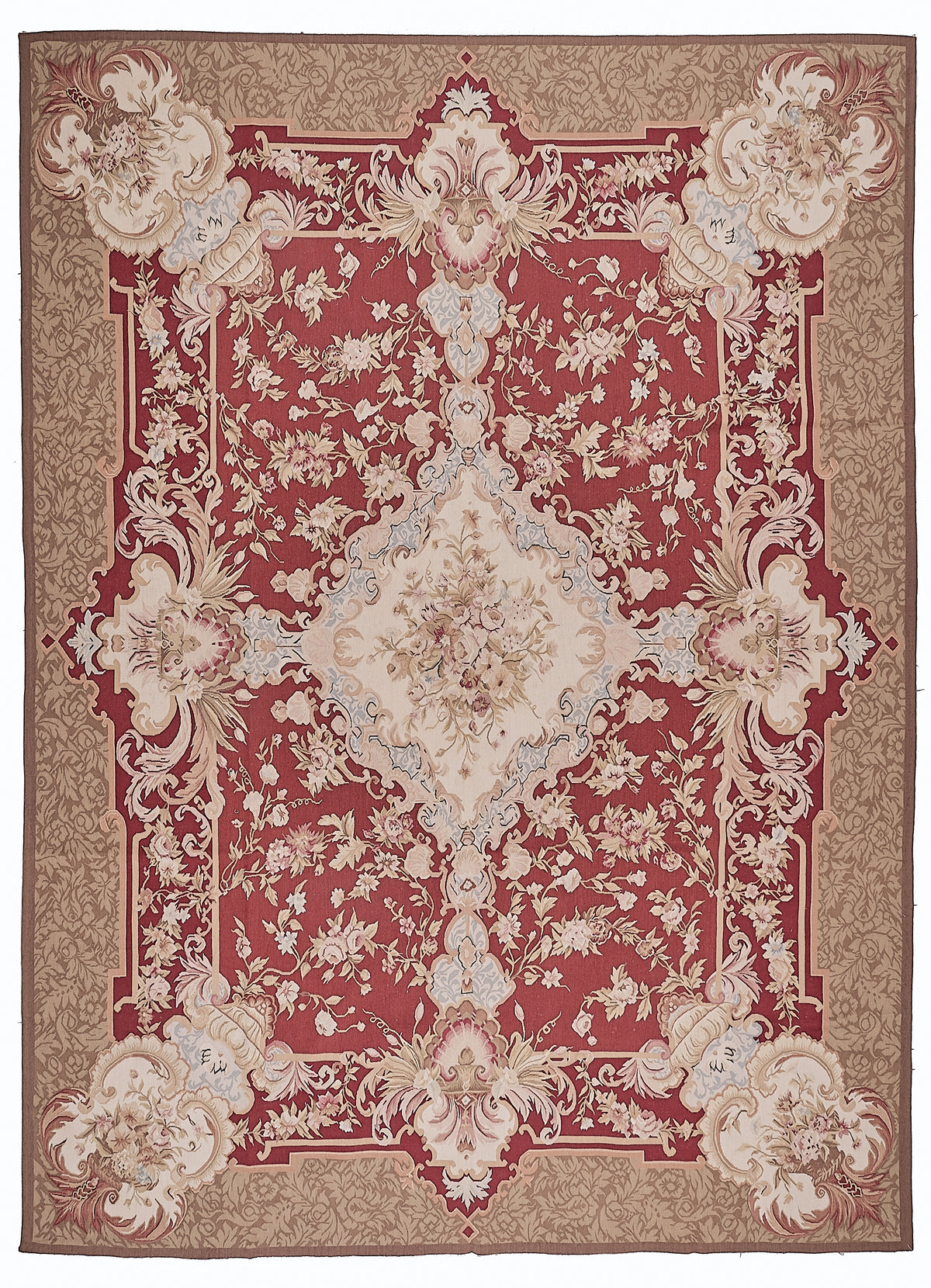 402 Antique 19th C Design Aubusson Rug