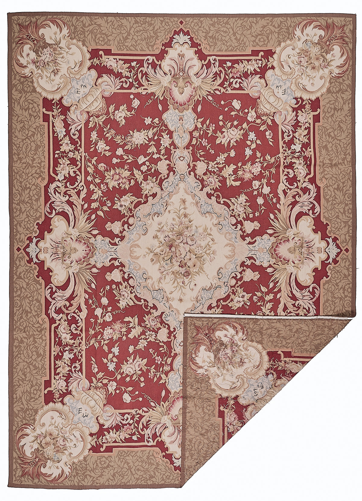 402 Antique 19th C Design Aubusson Rug