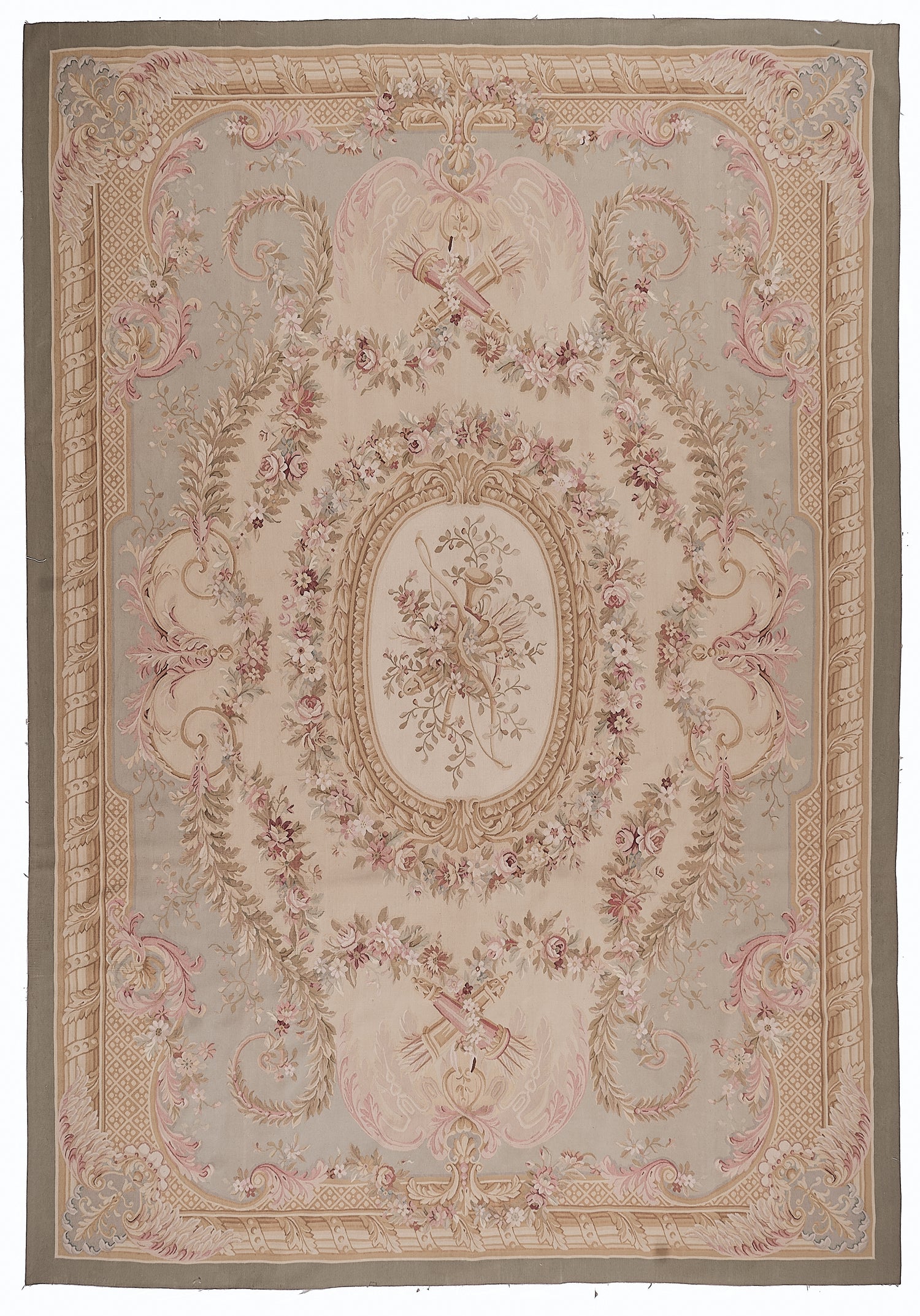 408 Antique 19th C Design Aubusson Rug