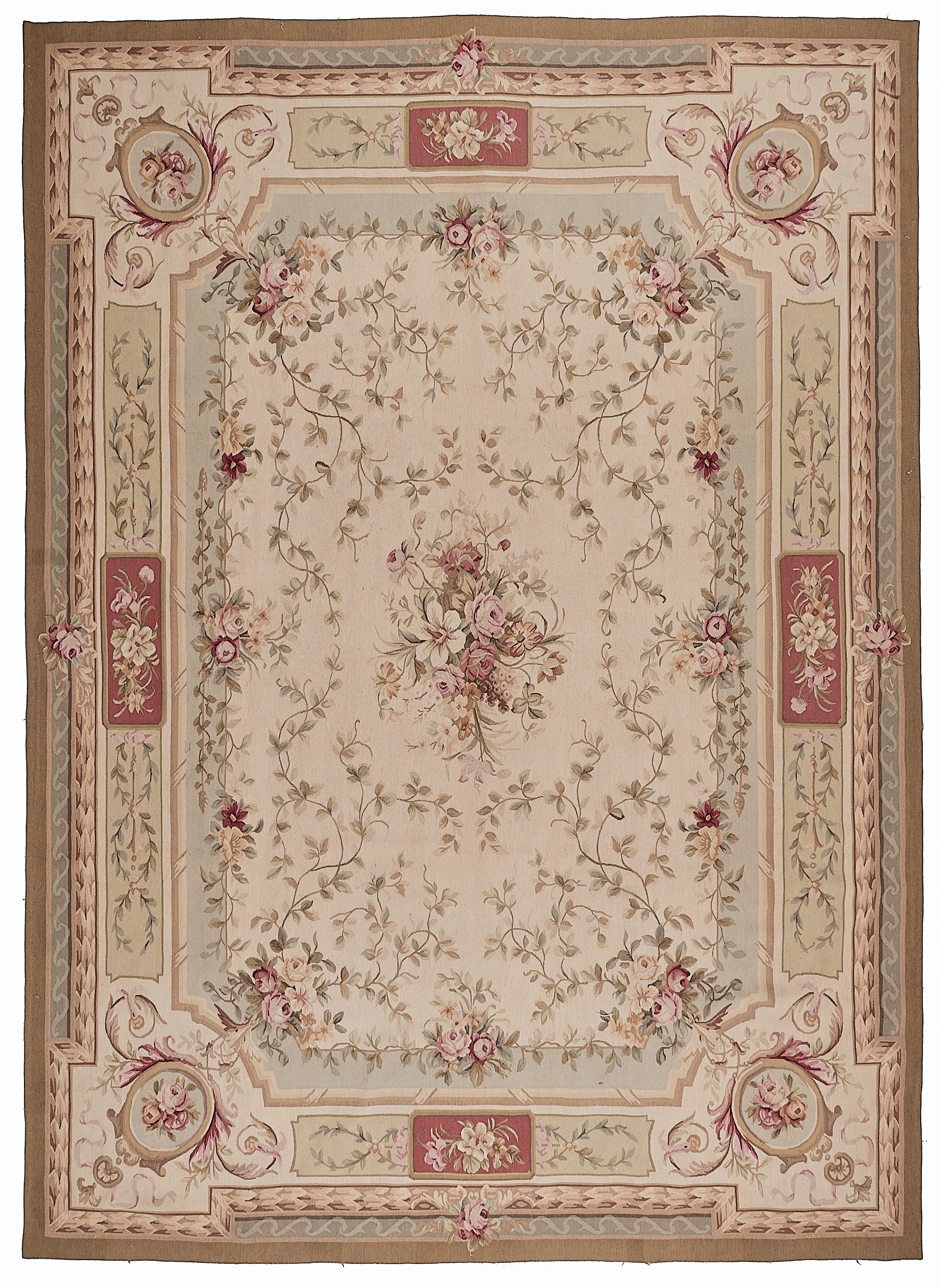 409 Antique 19th C Design Aubusson Rug