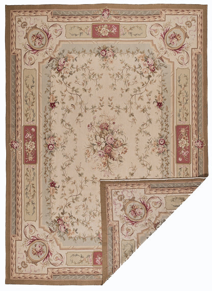 409 Antique 19th C Design Aubusson Rug