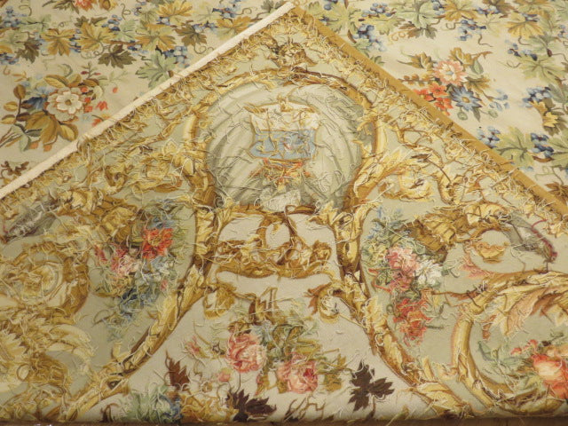411 Antique 19th C Design Aubusson Rug