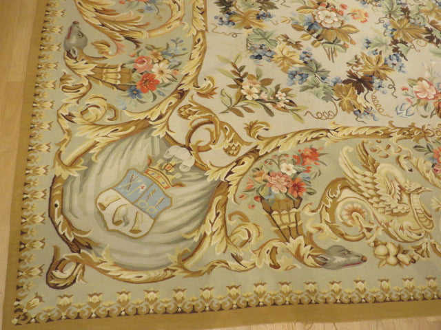 411 Antique 19th C Design Aubusson Rug