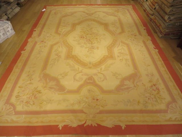 412 Antique 19th C Design Aubusson Rug
