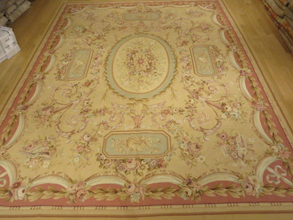 414 Antique 19th C Design Aubusson Rug