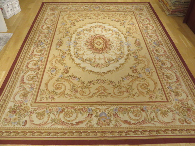 416 Antique 19th C Design Aubusson Rug