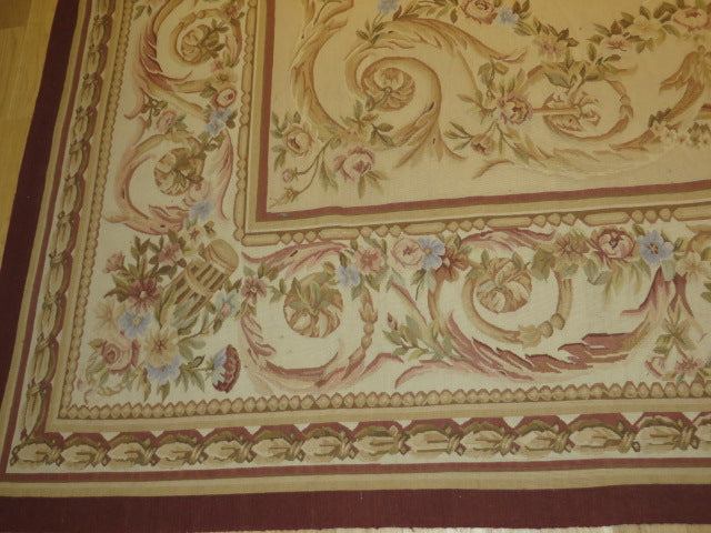 416 Antique 19th C Design Aubusson Rug
