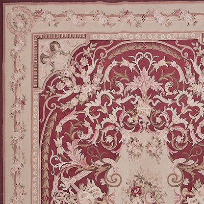 417 Antique 19th C Design Aubusson Rug