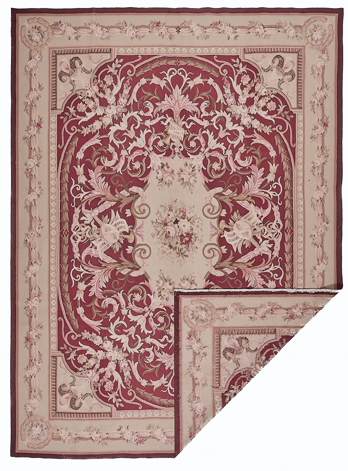 417 Antique 19th C Design Aubusson Rug